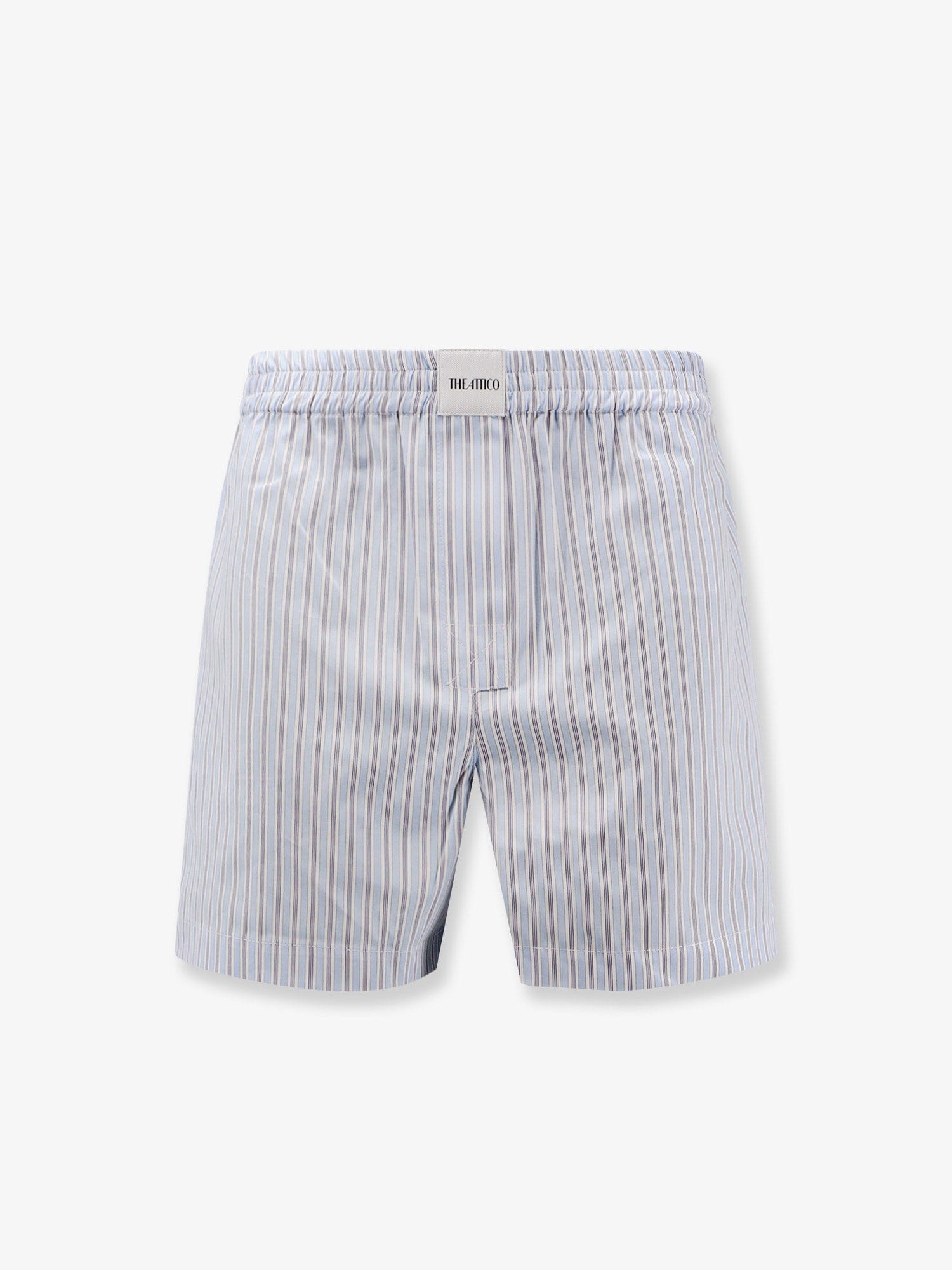 THE Attico Striped cotton shorts