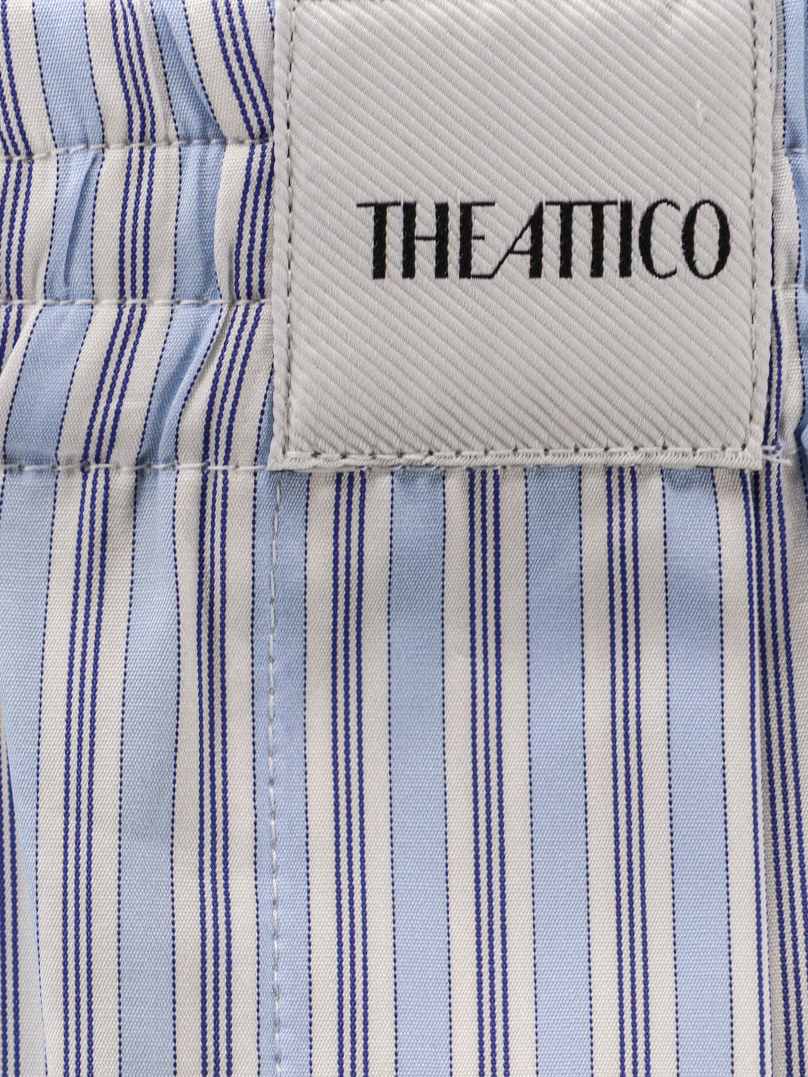 THE Attico Striped cotton shorts