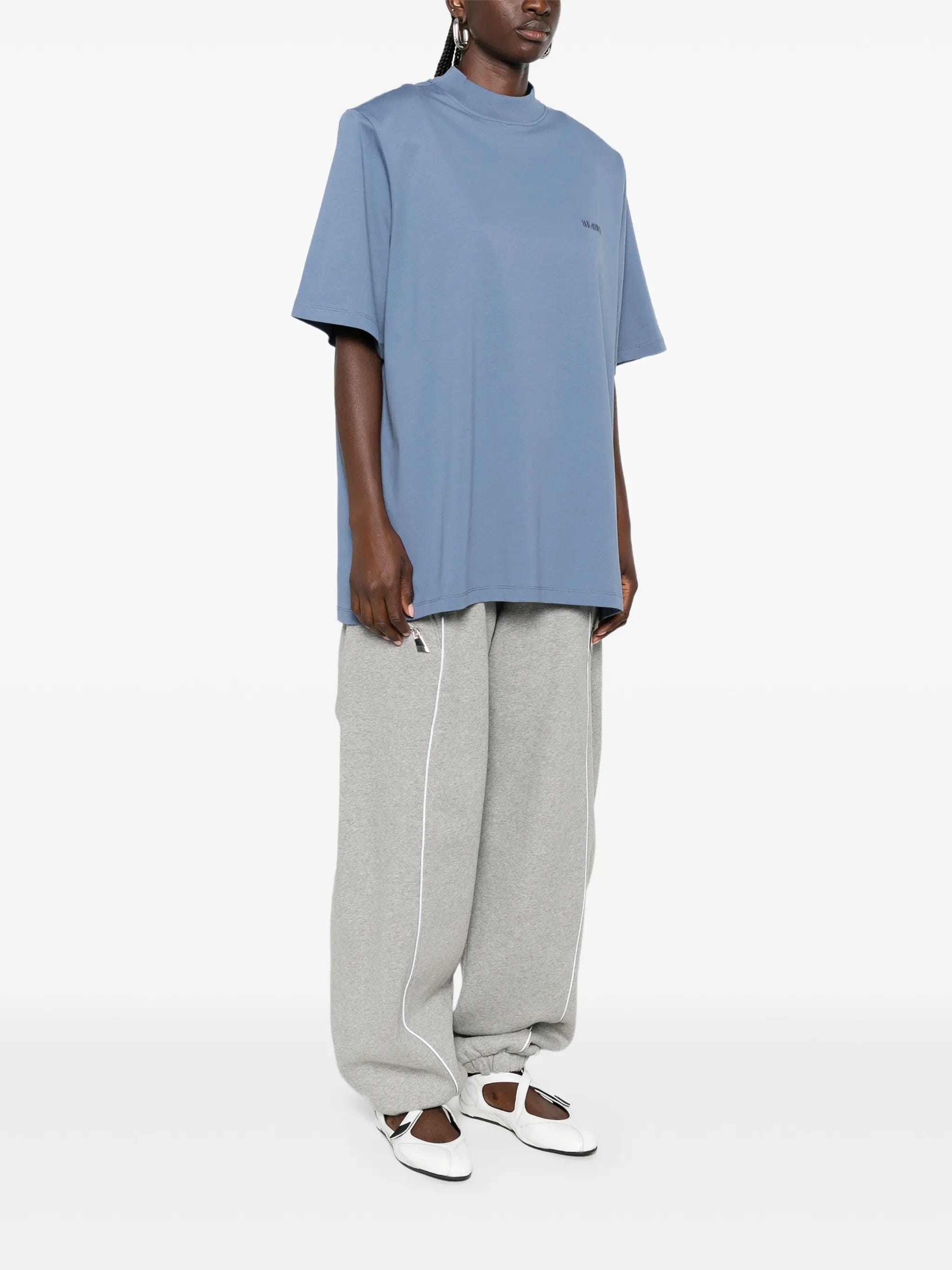 The Attico logo - print high - neck T - shirt