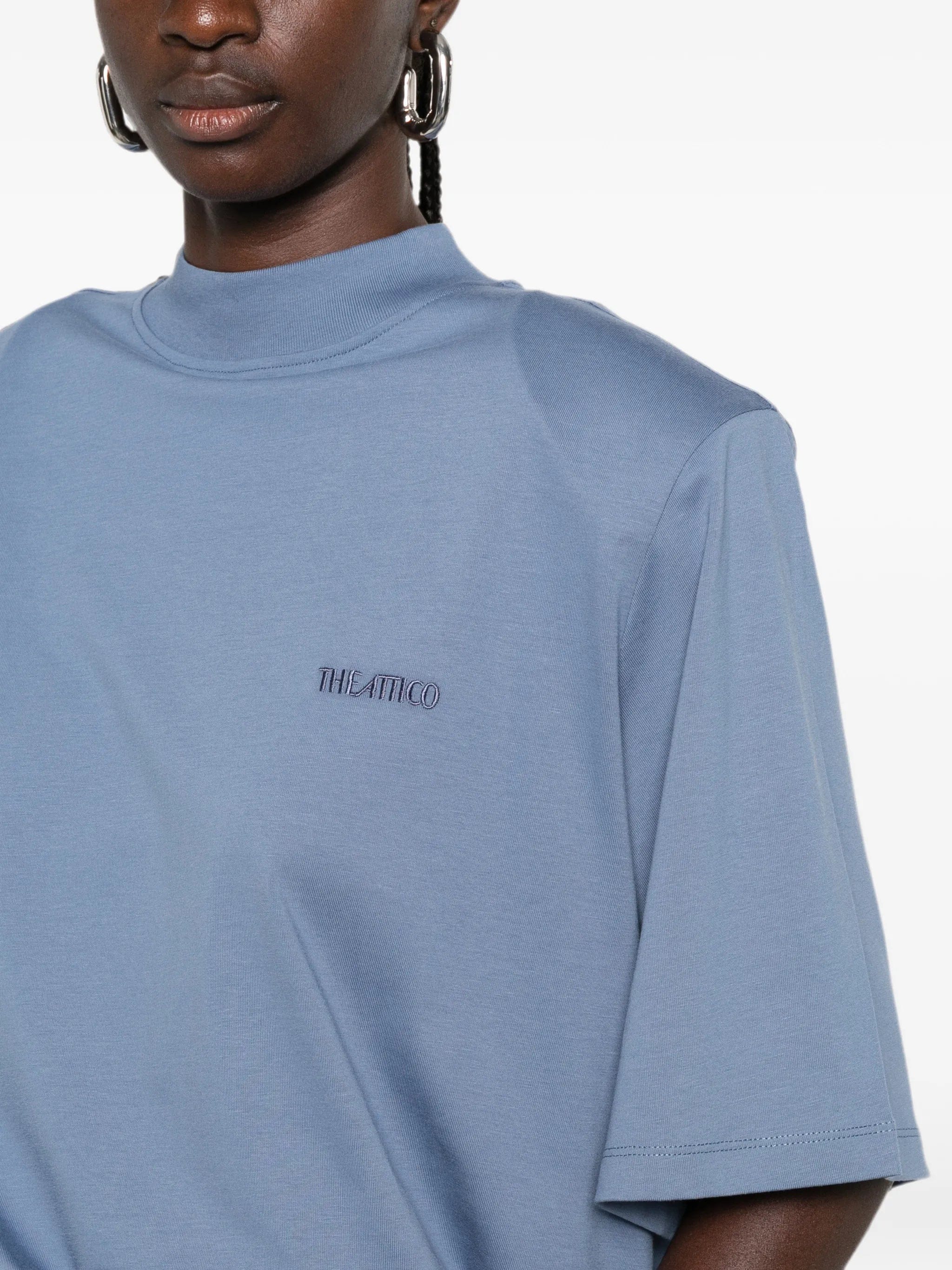 The Attico logo - print high - neck T - shirt