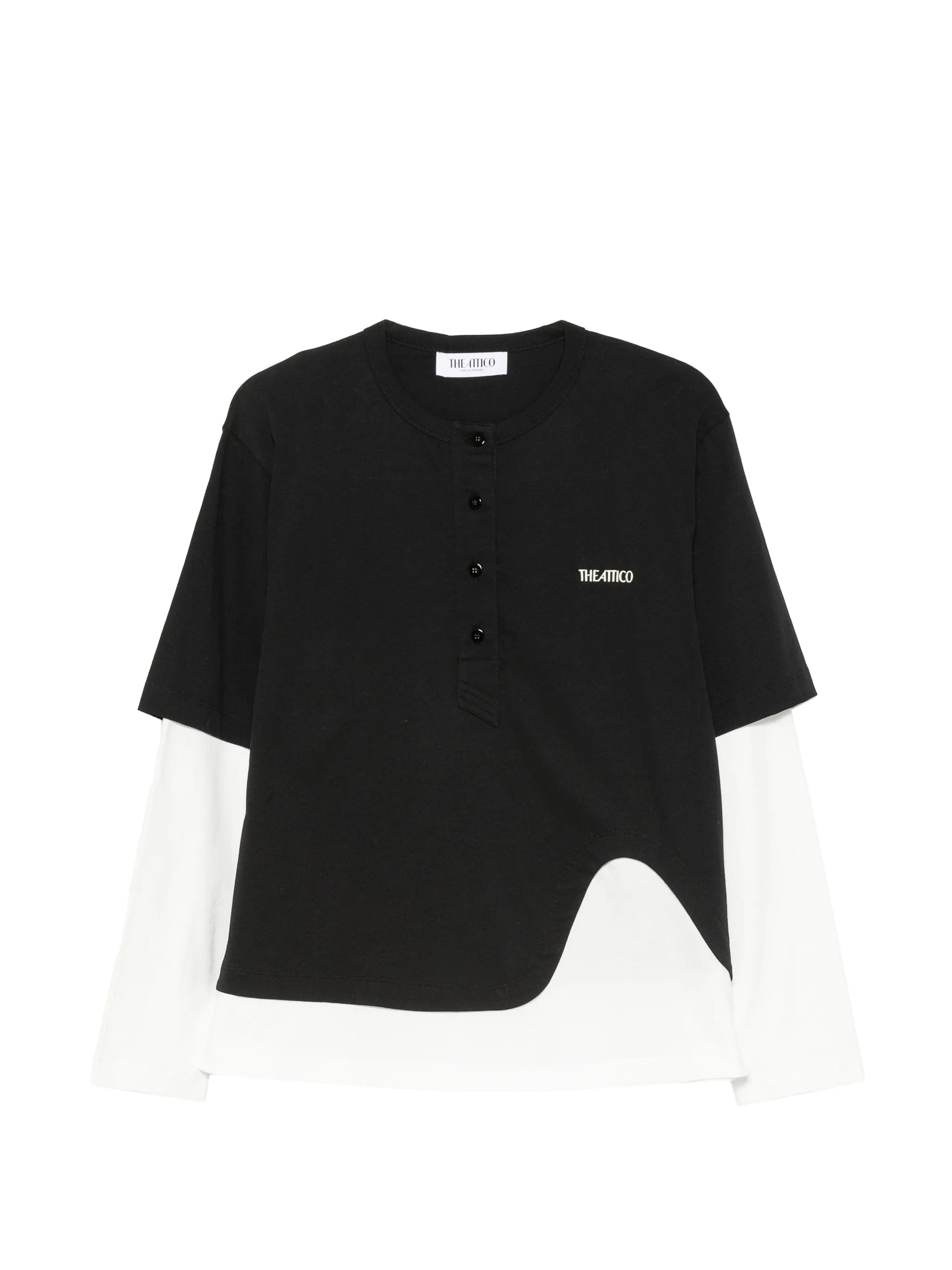 The Attico double - layered asymmetric T - shirt