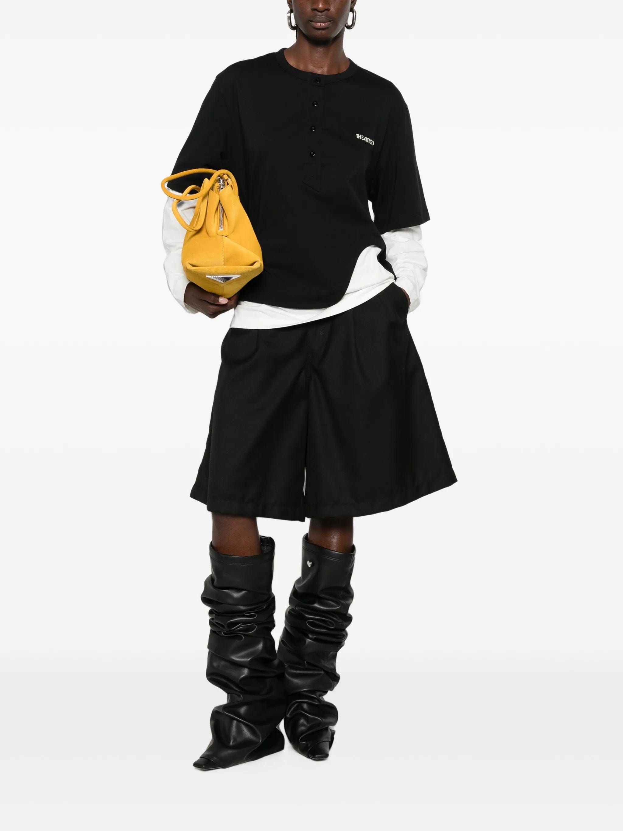 The Attico double - layered asymmetric T - shirt