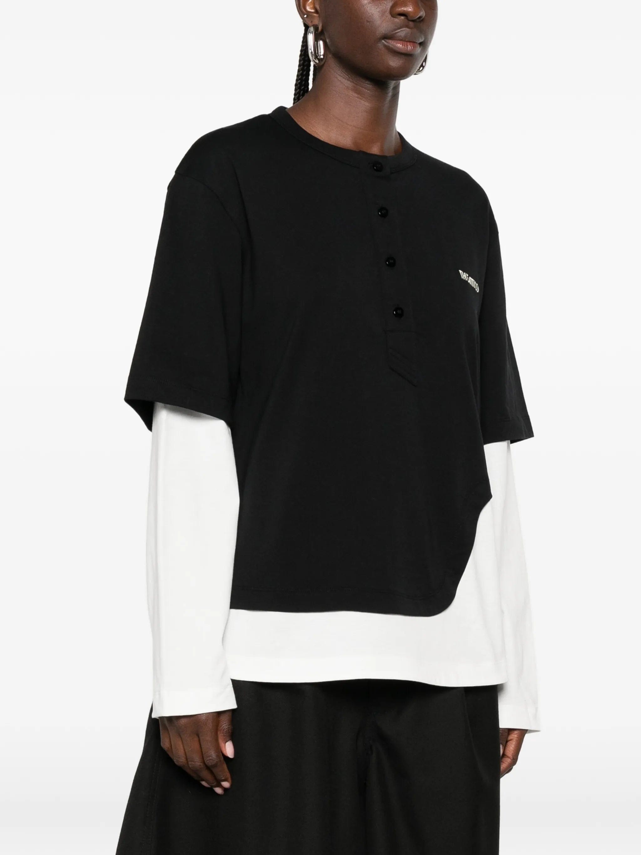 The Attico double - layered asymmetric T - shirt
