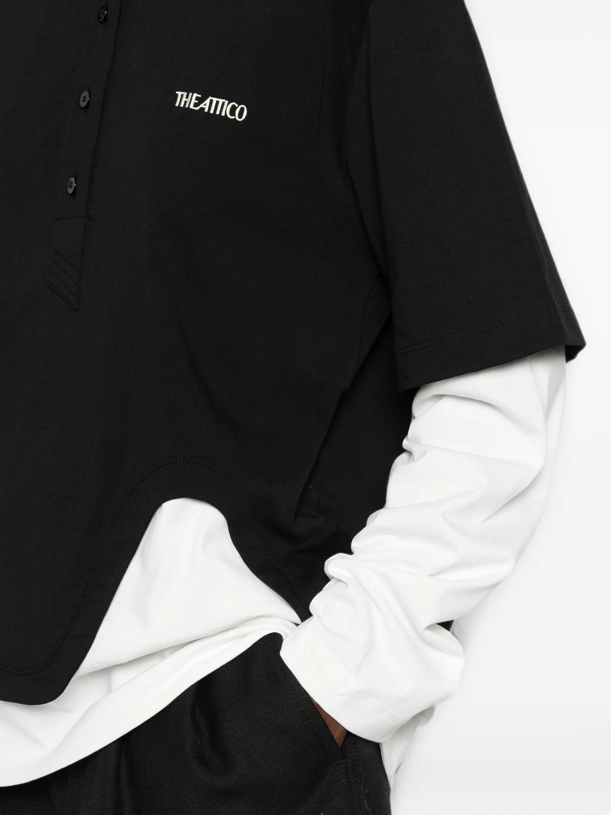 The Attico double - layered asymmetric T - shirt