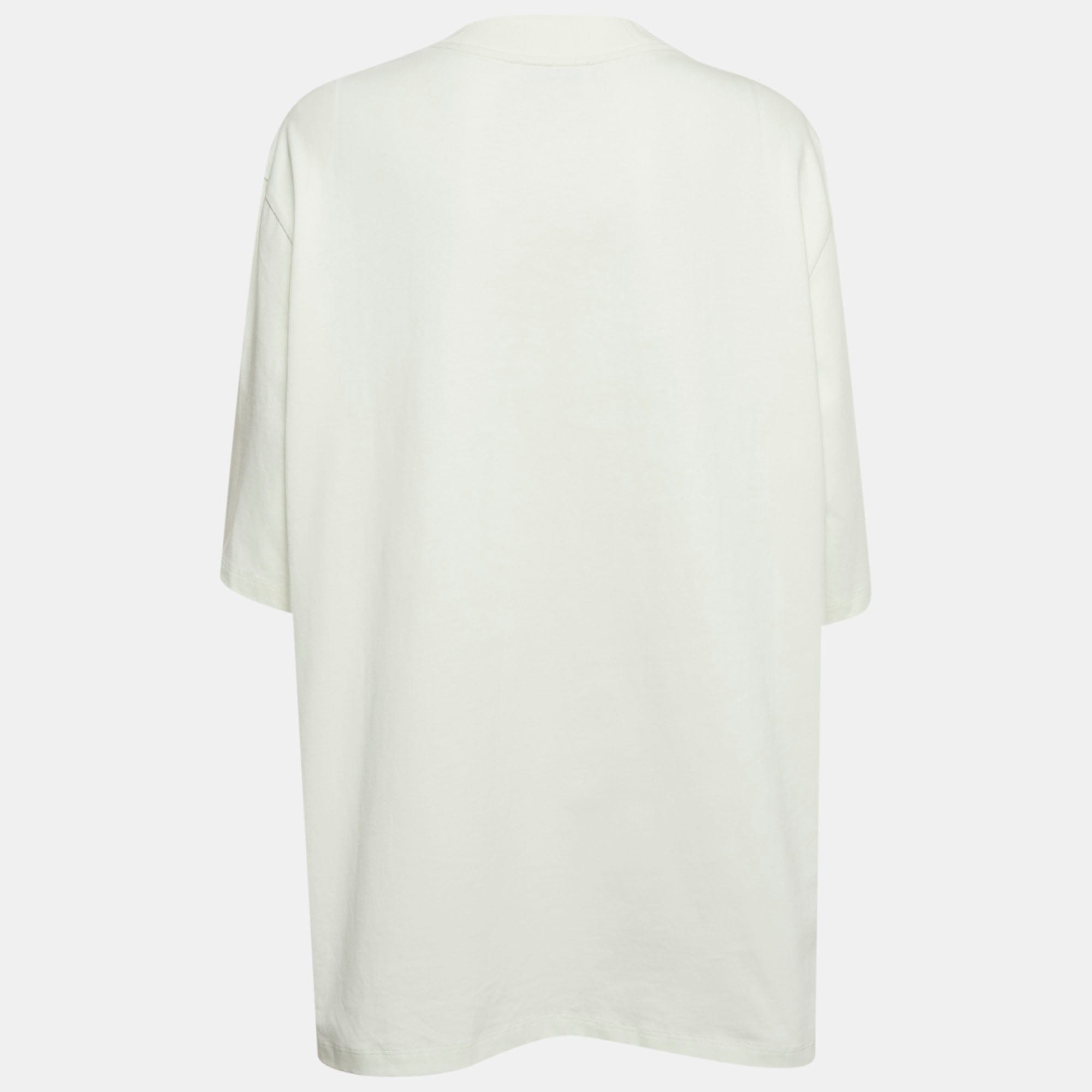The Attico Light Green Cotton Kilie Mock Neck T - Shirt