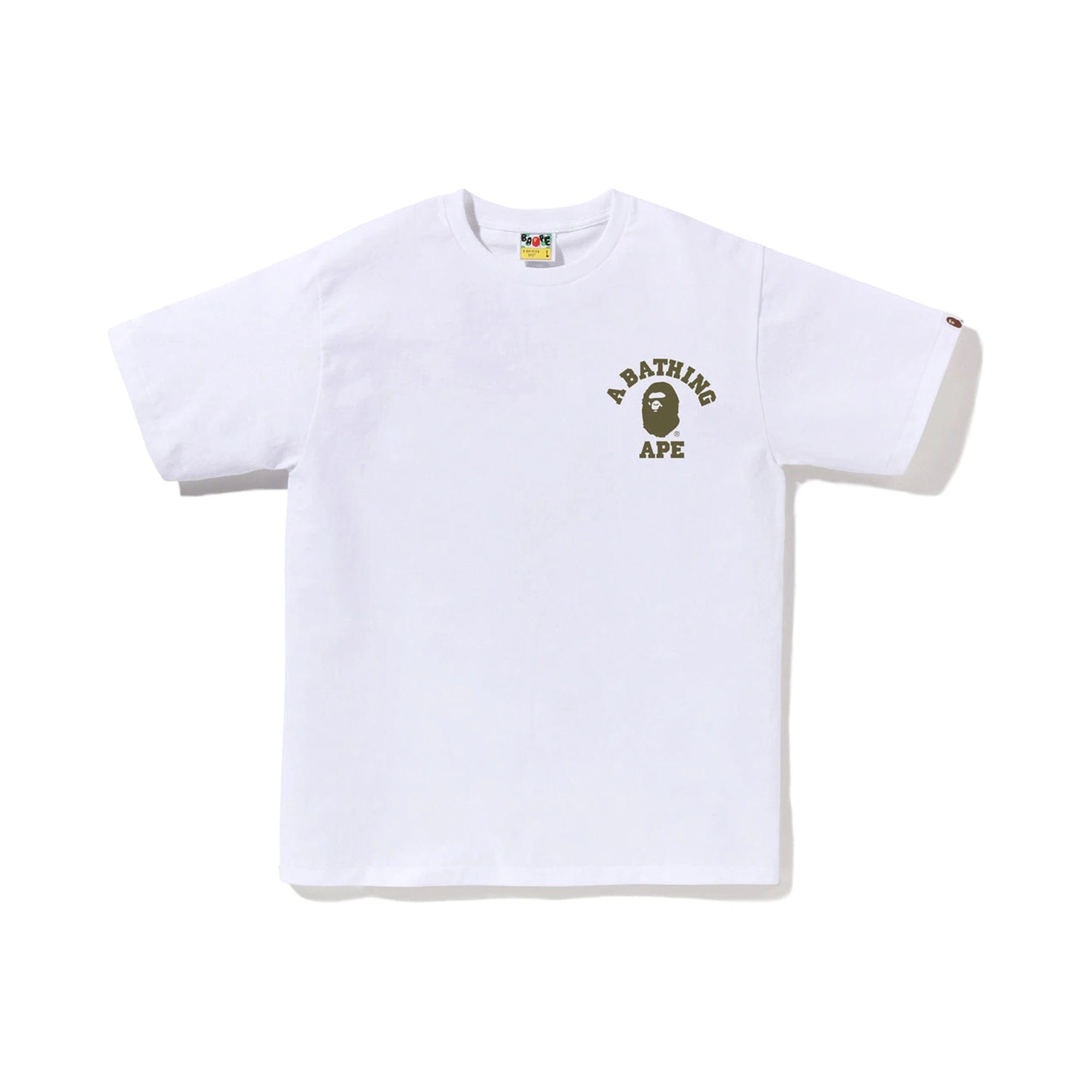 A Bathing Ape BAPE 1st Camo College Ats T-Shirt White / Green