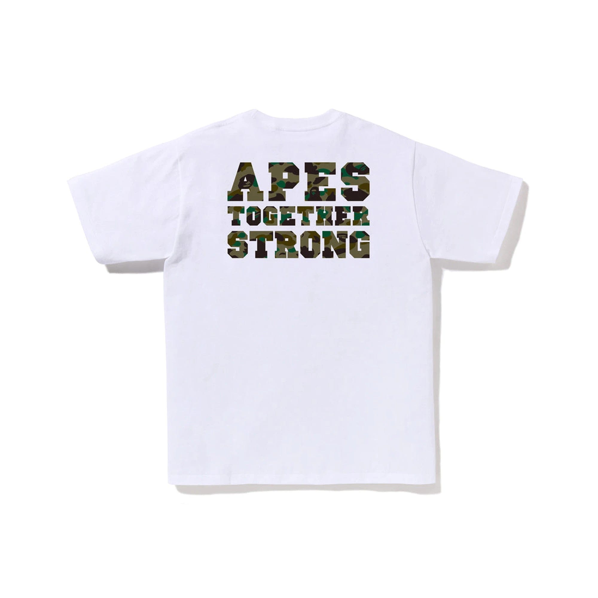A Bathing Ape BAPE 1st Camo College Ats T-Shirt White / Green