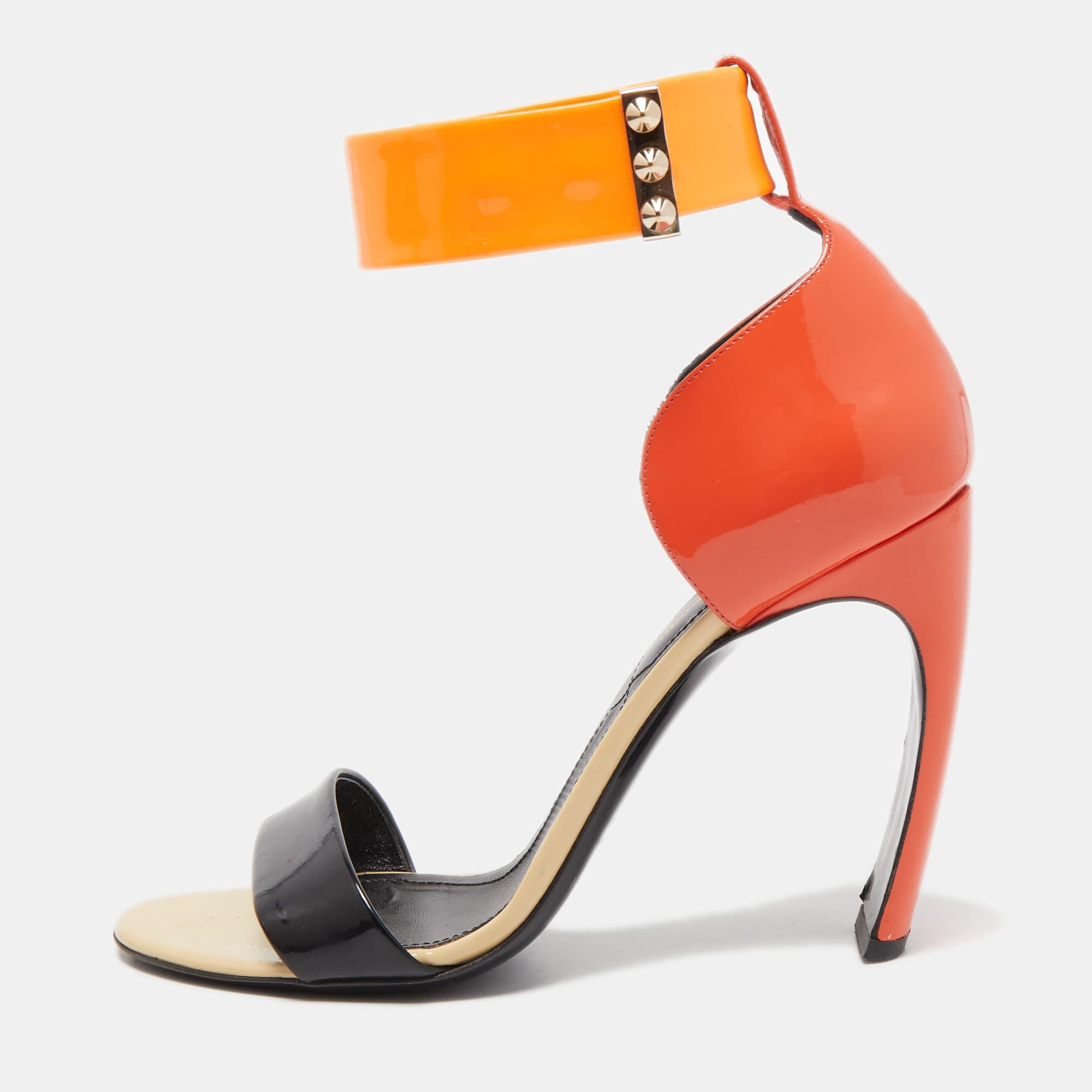 Nicholas Kirkwood Multicolor Patent Leather Lola Pearl Ankle - Strap Sandals