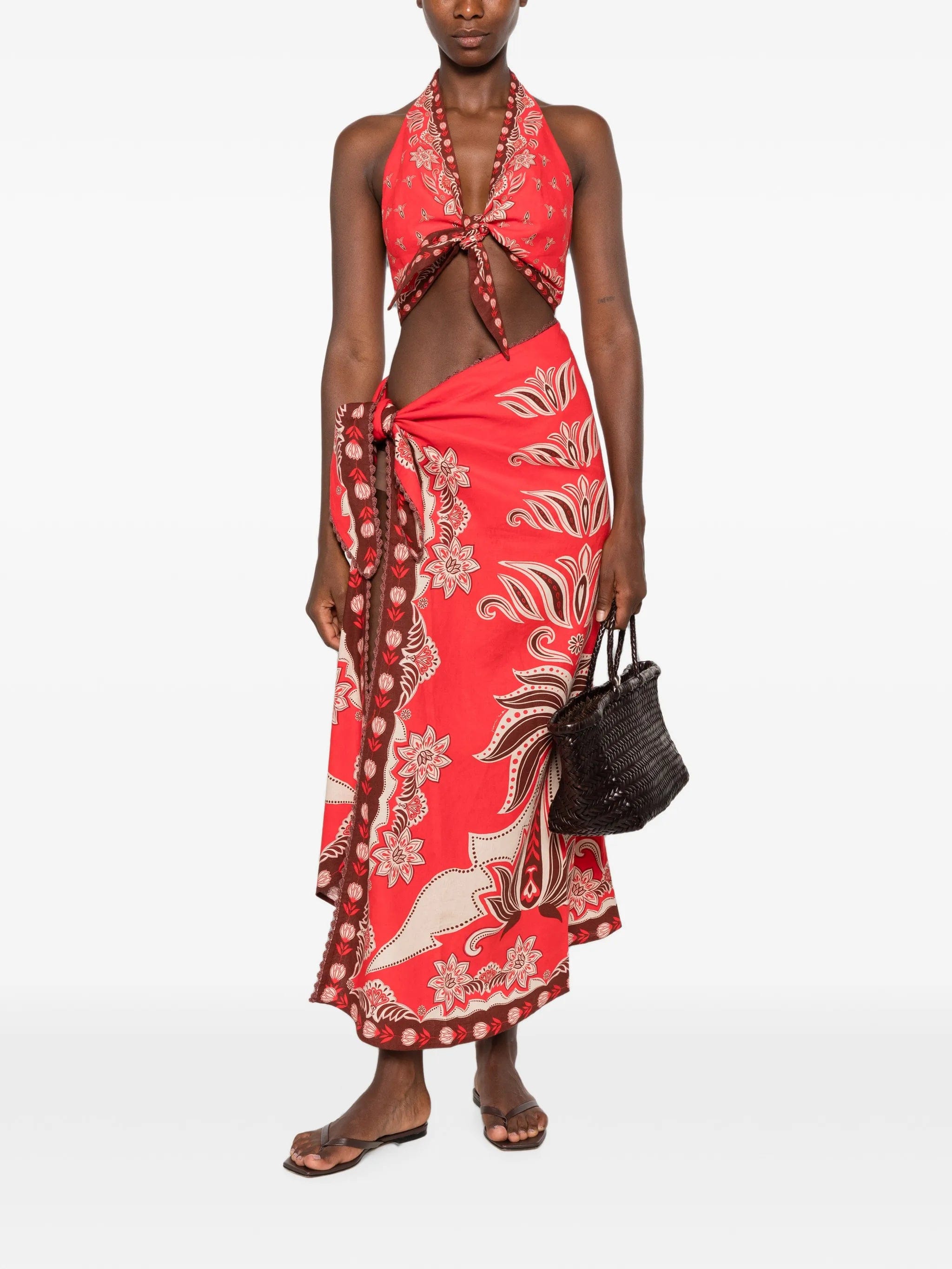 FARM Rio Ainika floral - print maxi skirt