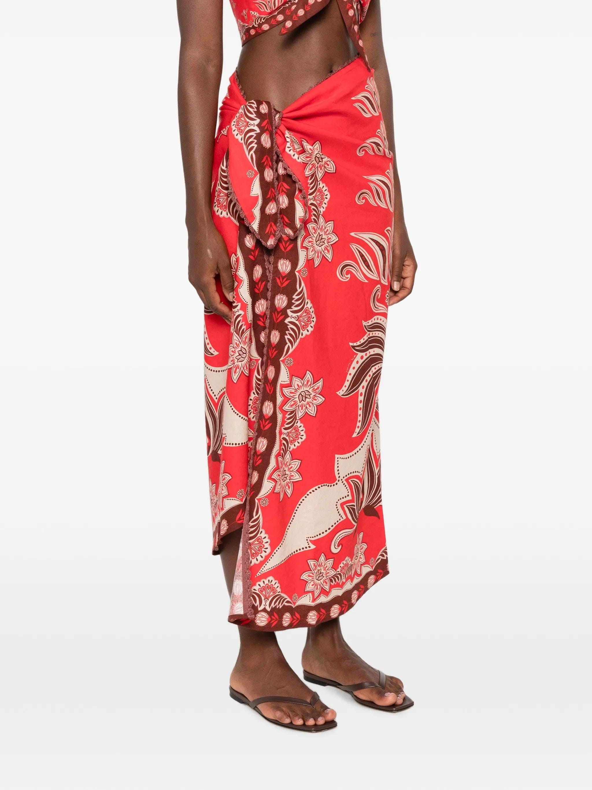 FARM Rio Ainika floral - print maxi skirt
