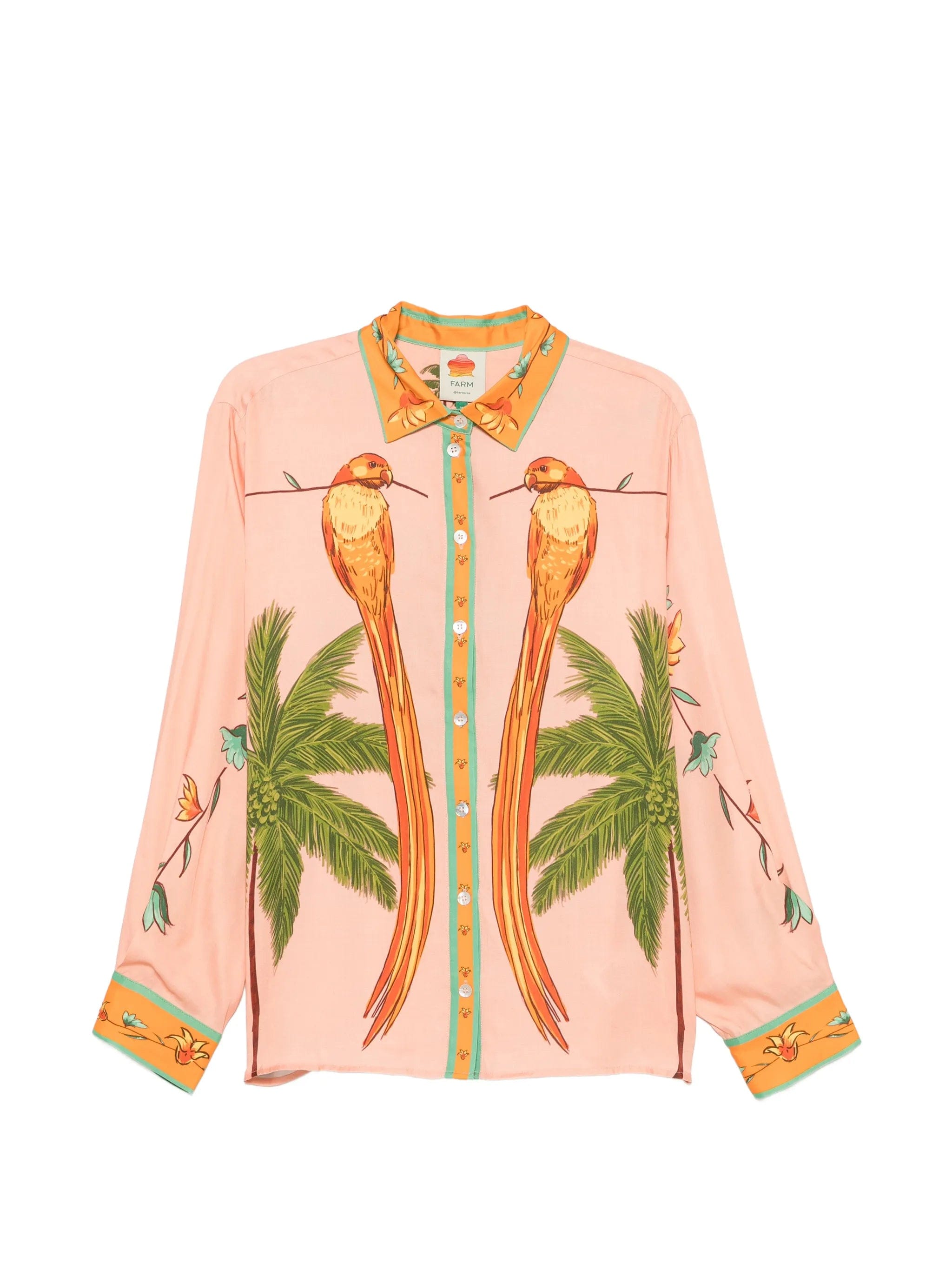 FARM Rio birds - print long - sleeve shirt