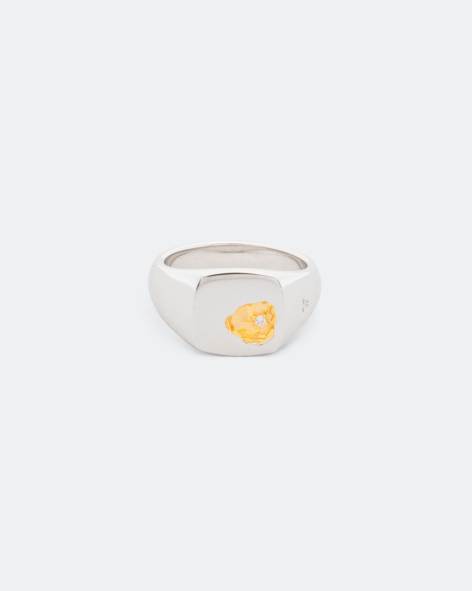 Tom Wood Mined Ring Small Diamond - 18K Gold/925 Sterling Silver