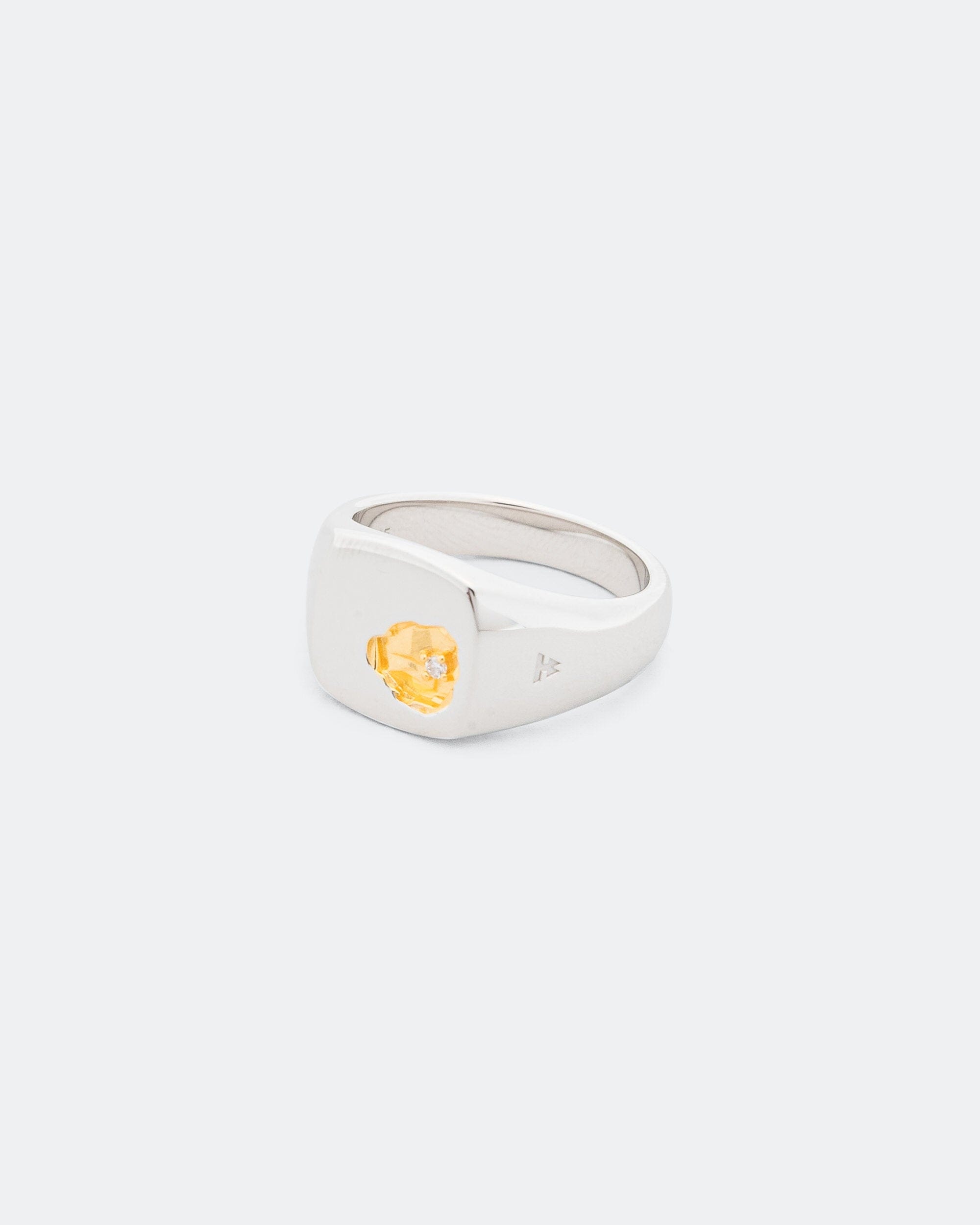 Tom Wood Mined Ring Small Diamond - 18K Gold/925 Sterling Silver
