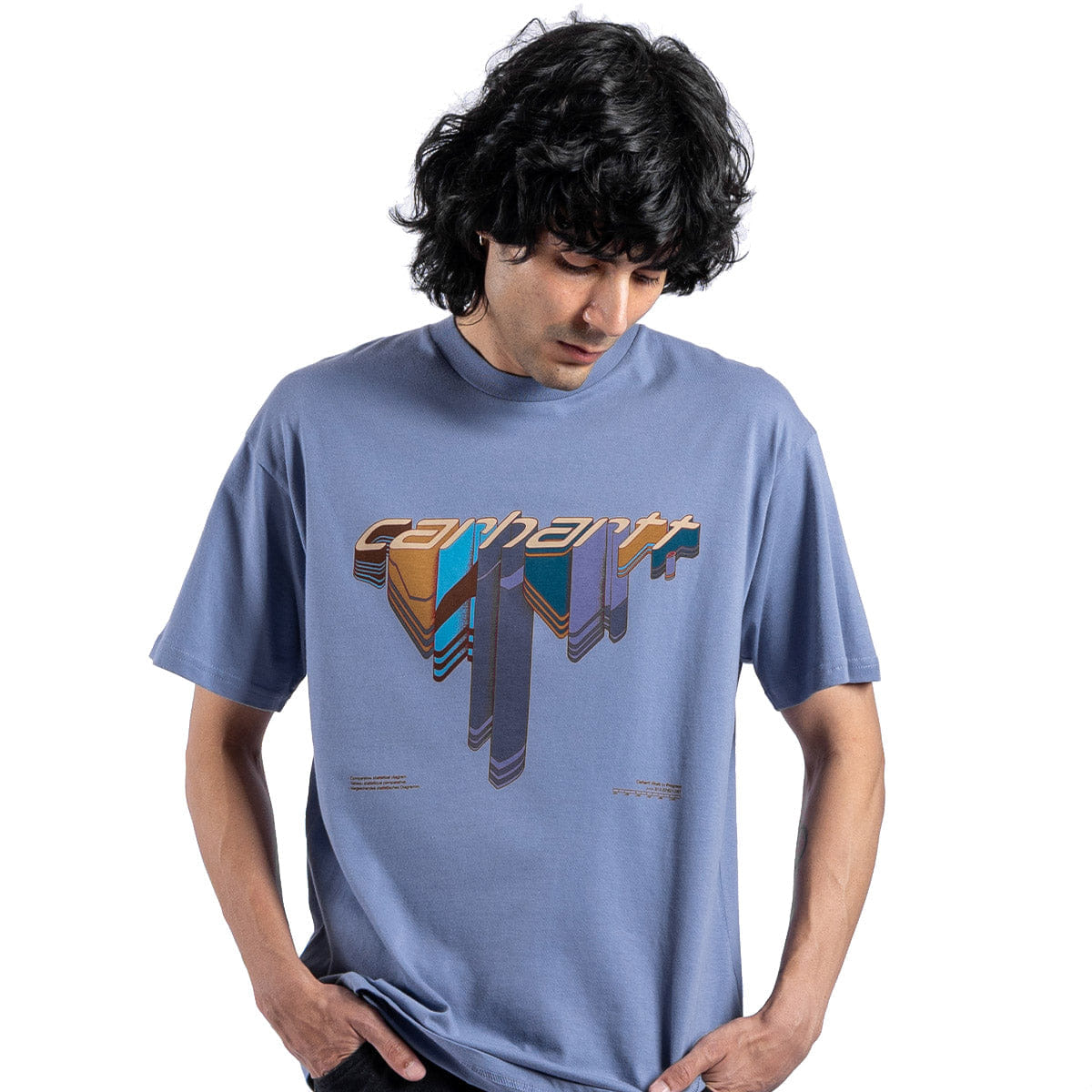 Carhartt WIP WIP Diagram Script T - Shirt Bay Blue