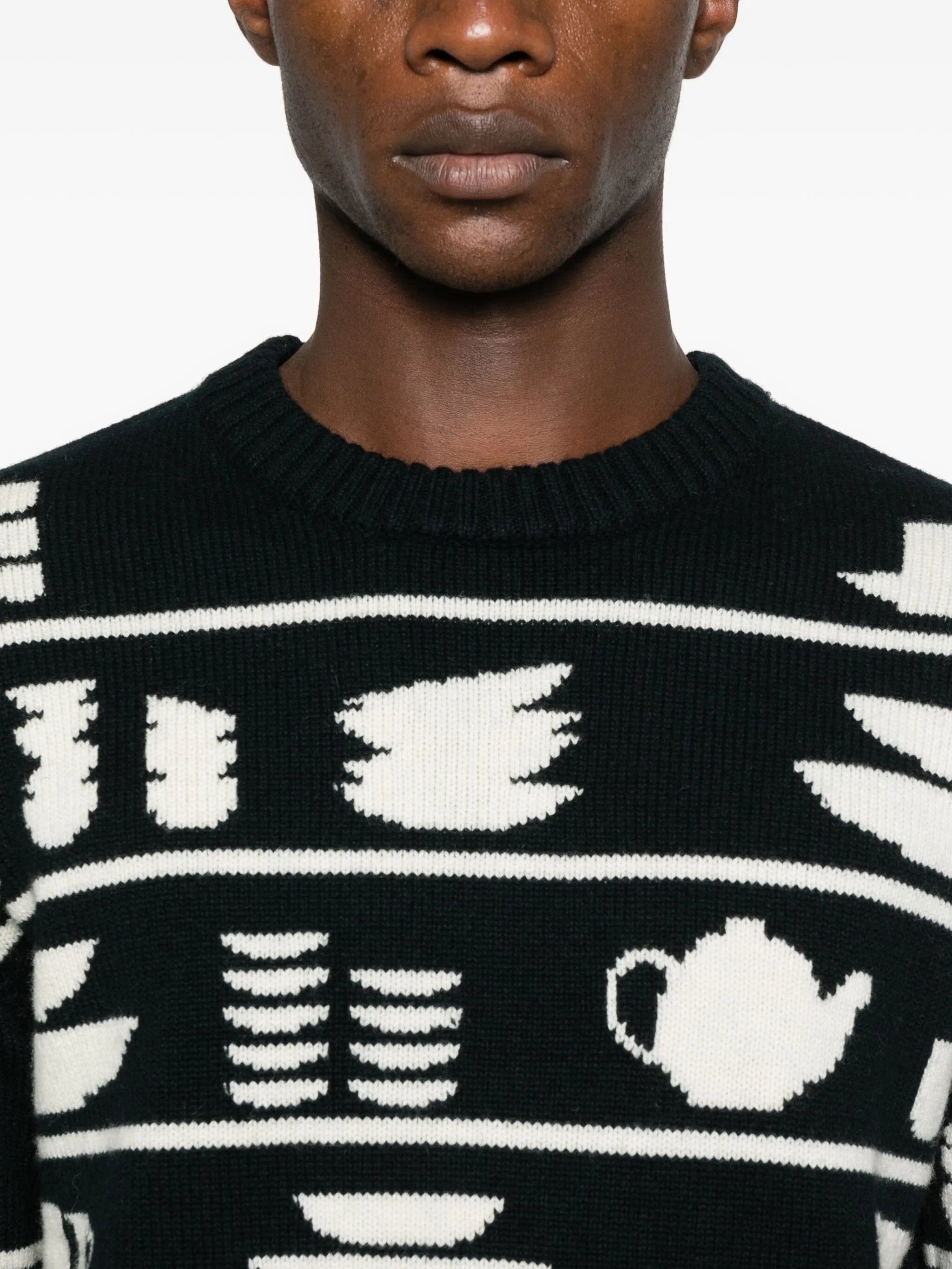 JW Anderson tableware - pattern crew - neck sweater