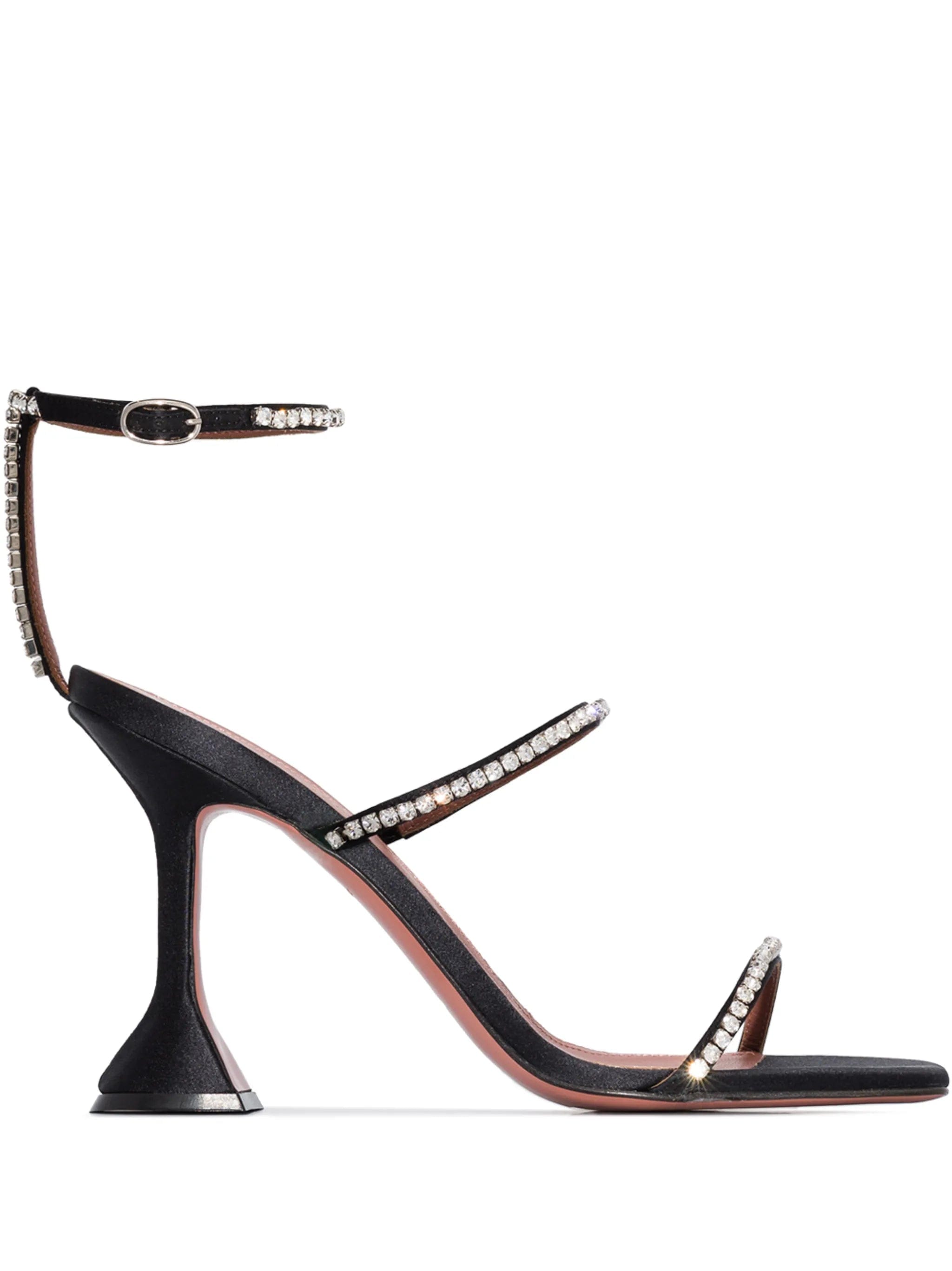 Amina Muaddi Gilda crystal detail sandals