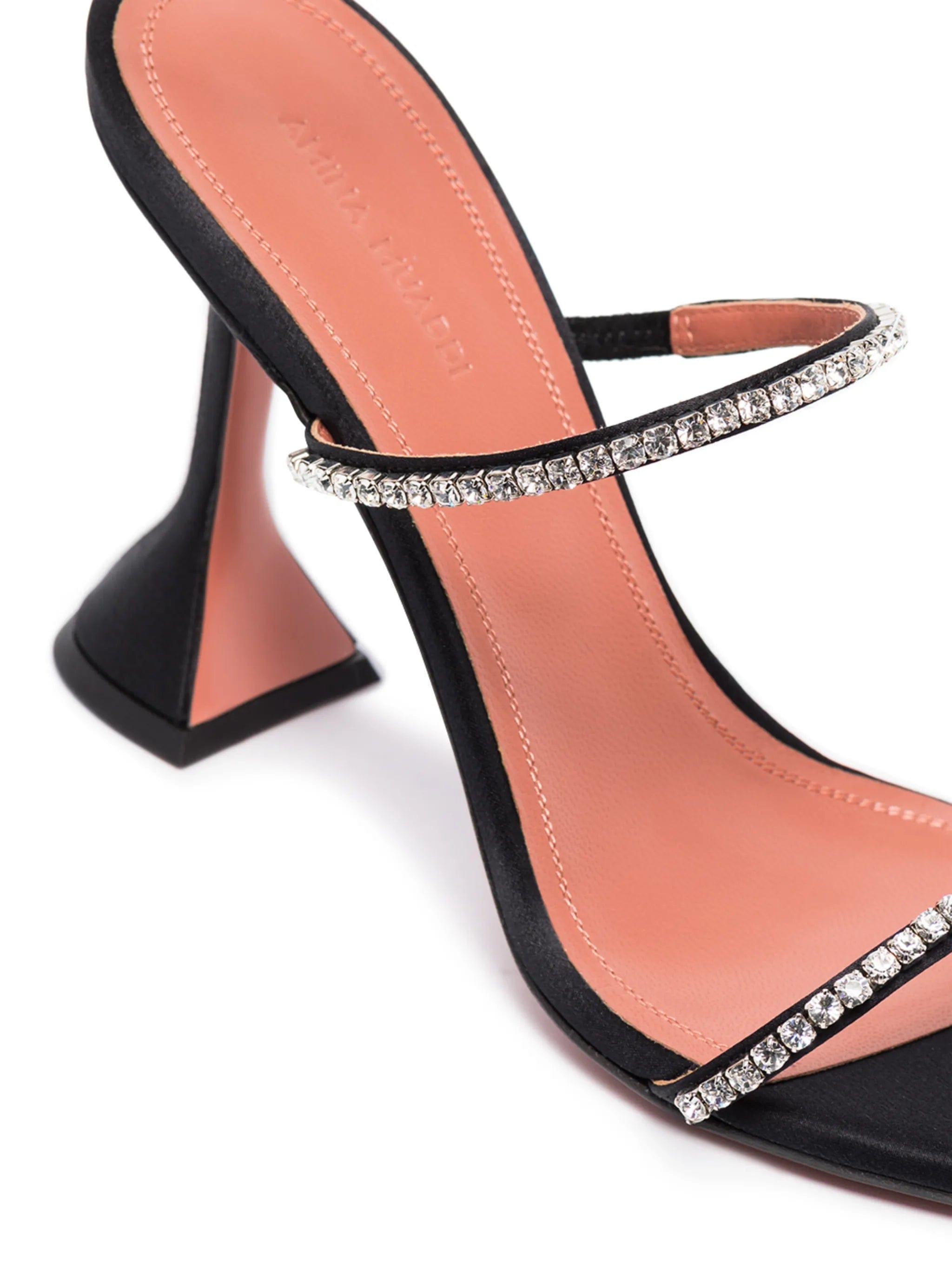 Amina Muaddi Gilda crystal detail sandals