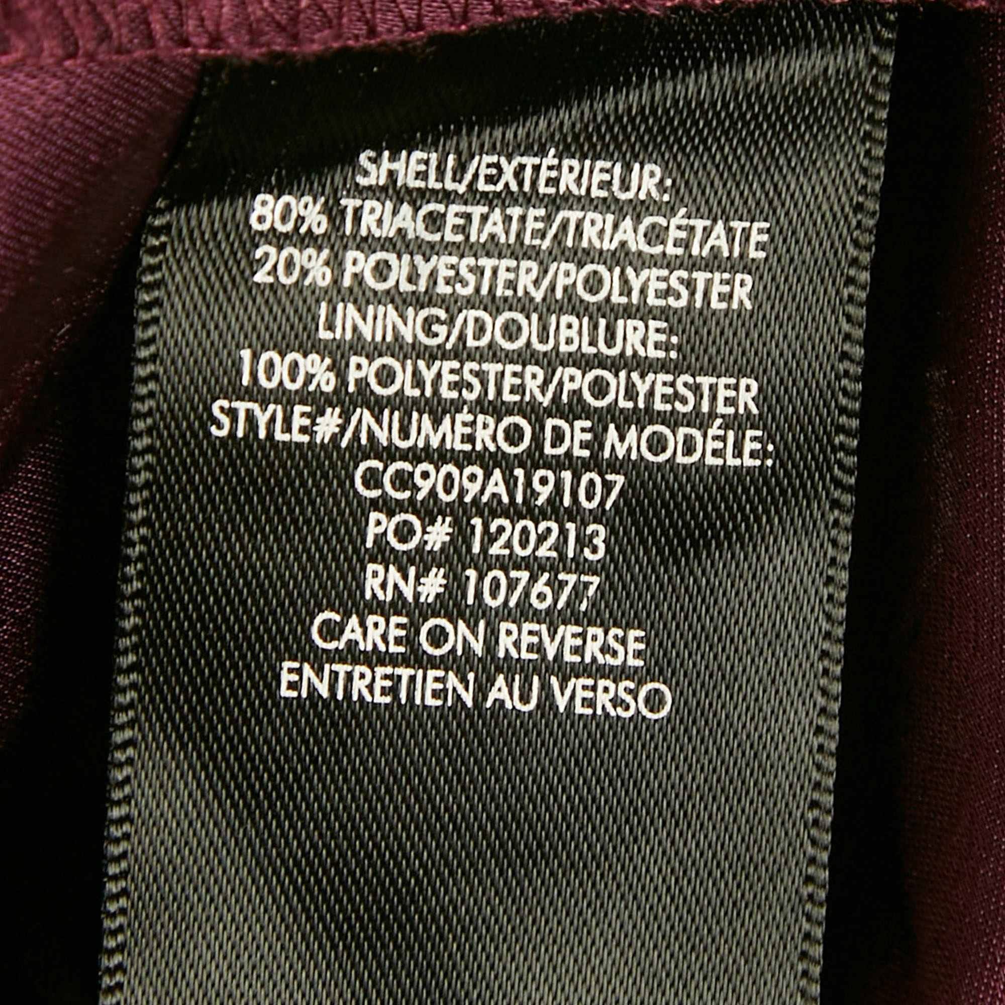 Alice + Olivia Purple Satin Wide Leg Trousers