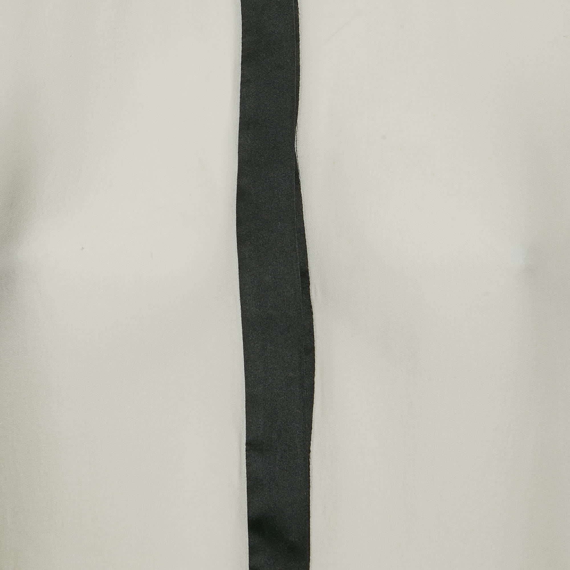 Alice + Olivia Monochrome Silk Crop Shirt