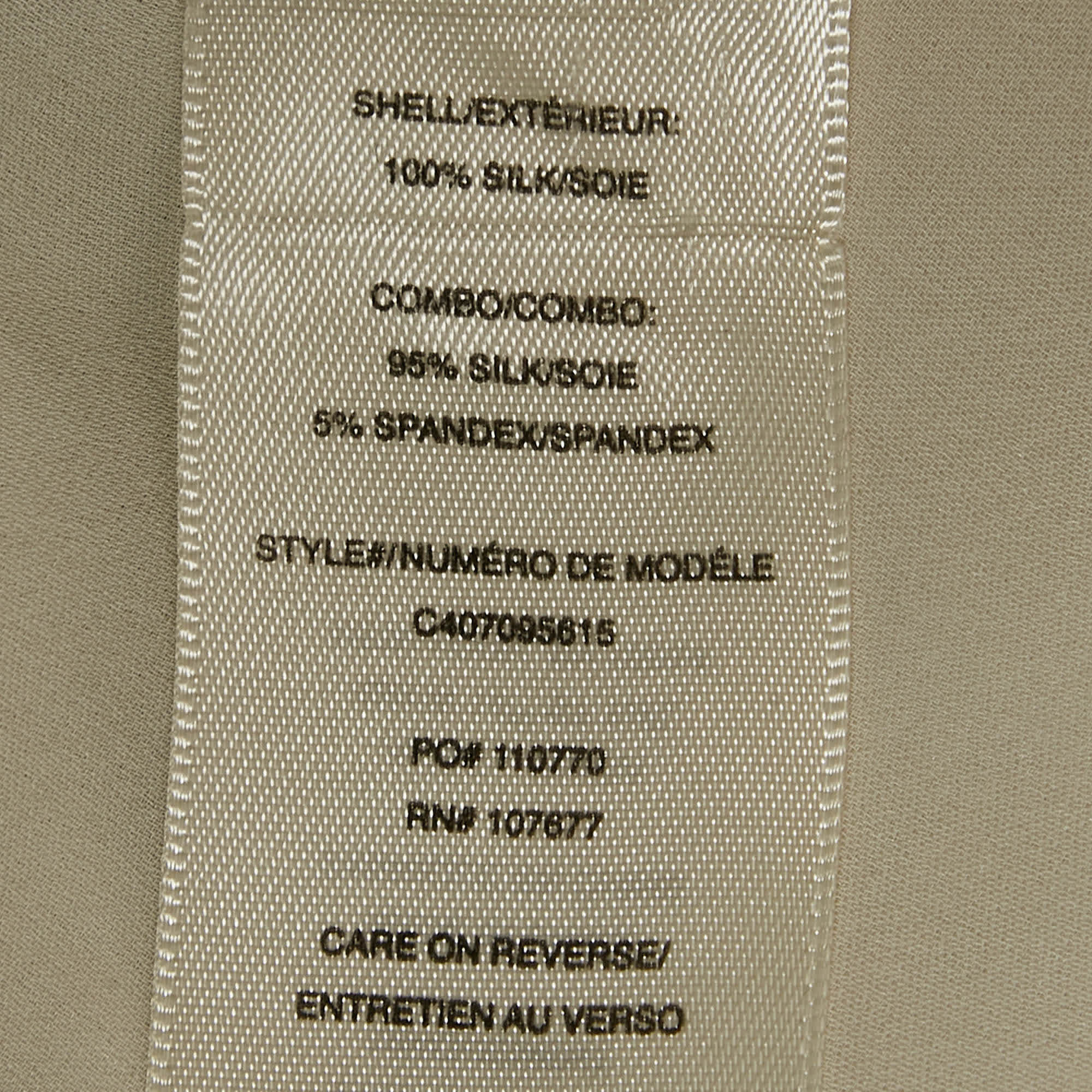 Alice + Olivia Monochrome Silk Crop Shirt