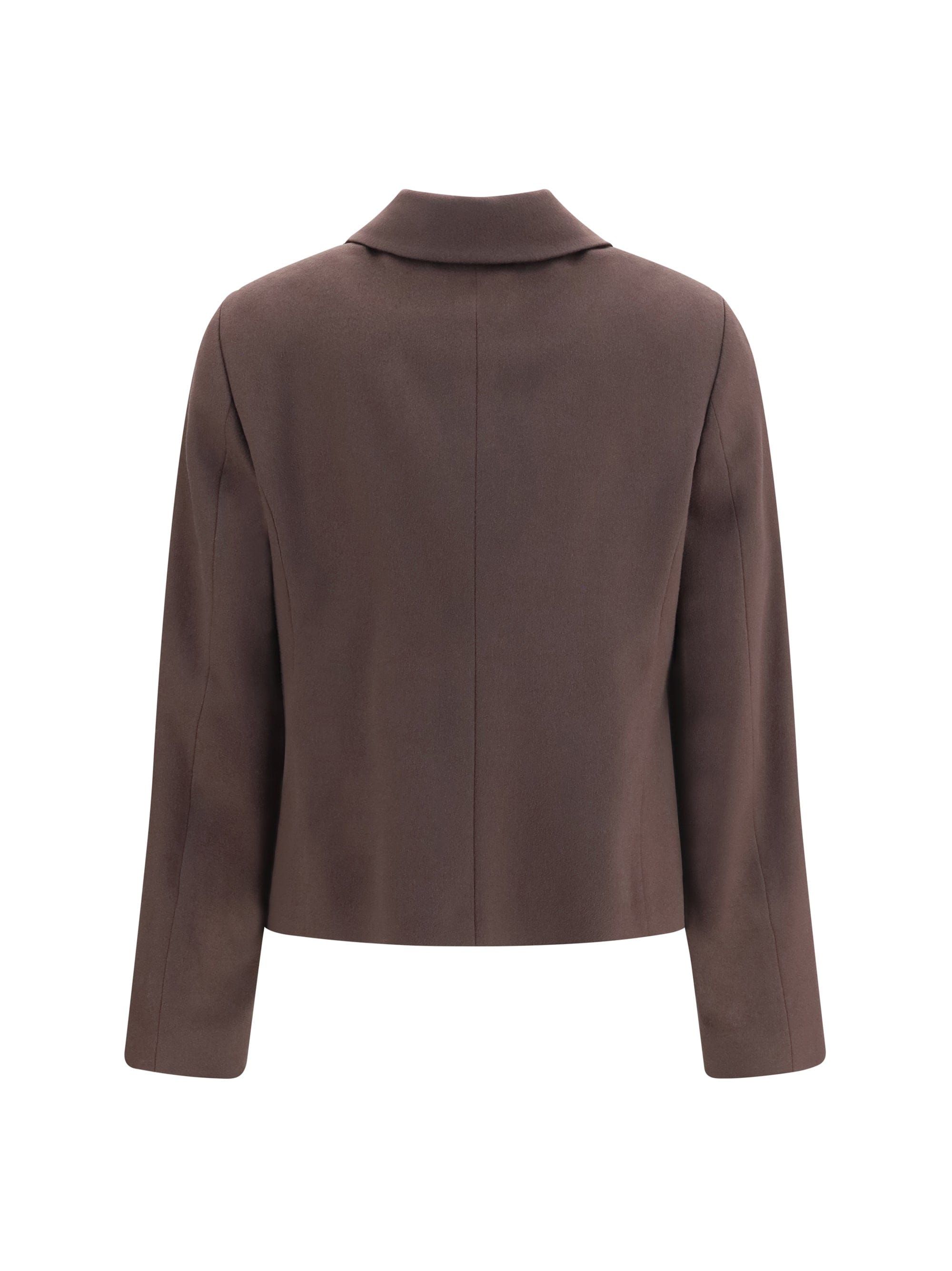 Lardini Virgin Wool Fleece Jacket — Brown