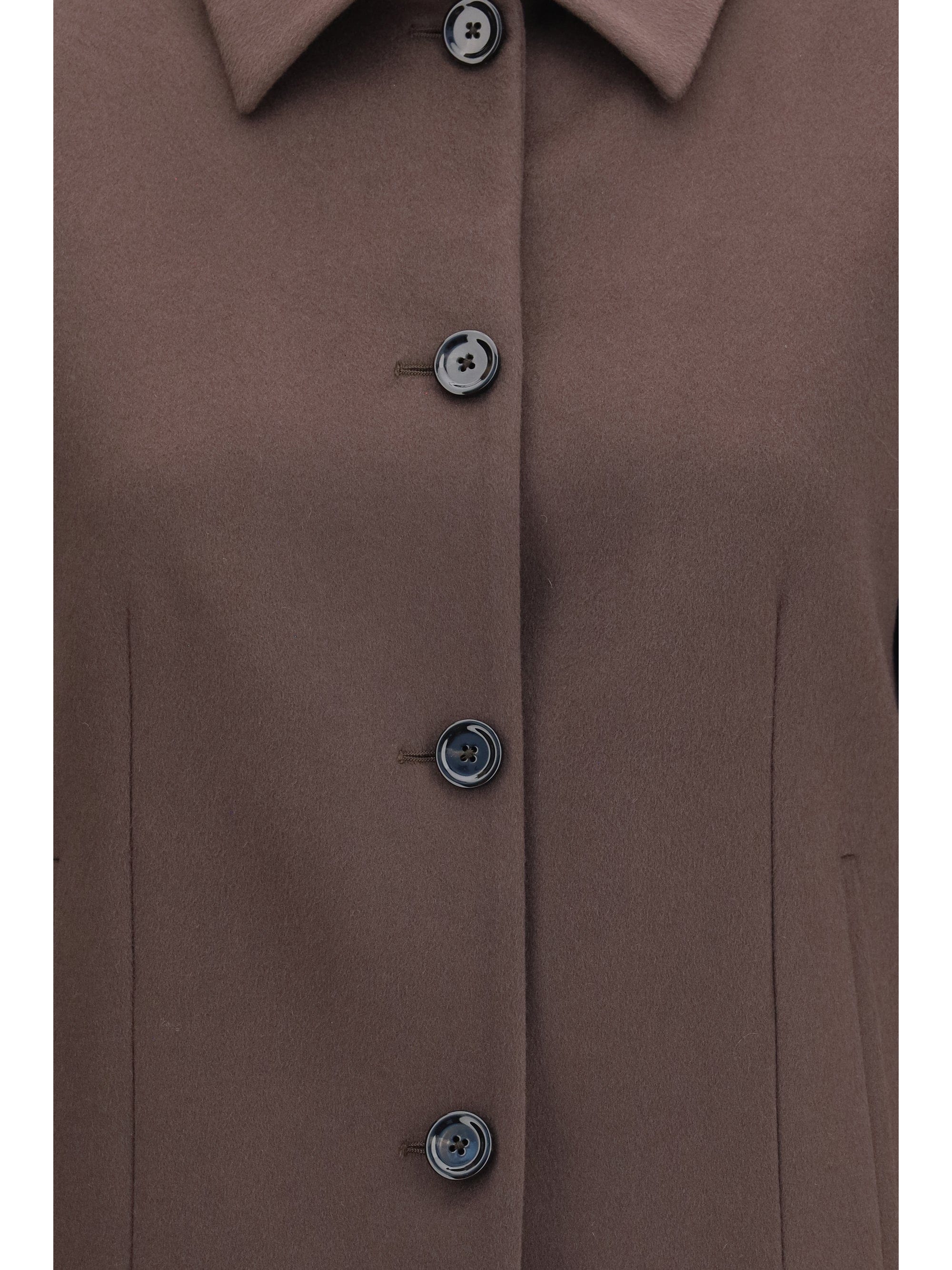 Lardini Virgin Wool Fleece Jacket — Brown