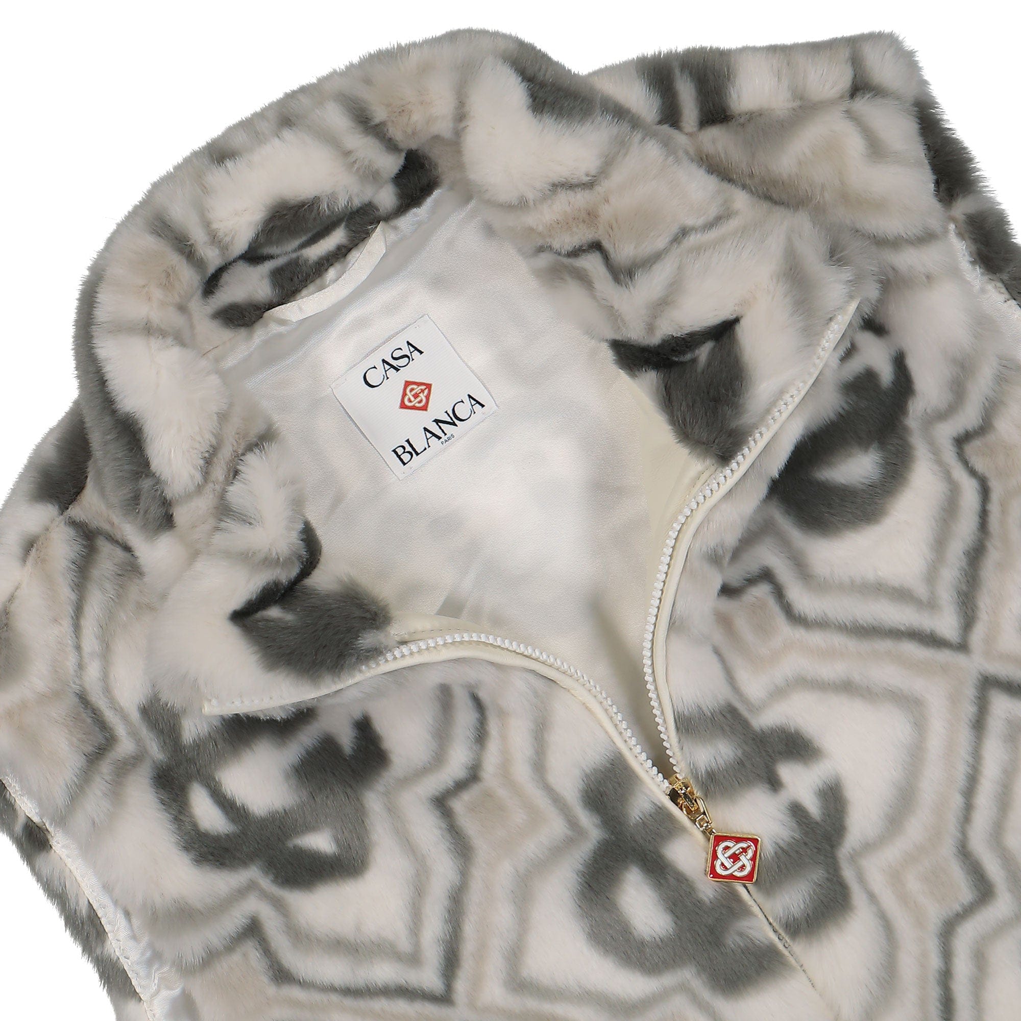 Casablanca Faux Fur Monogram Gilet