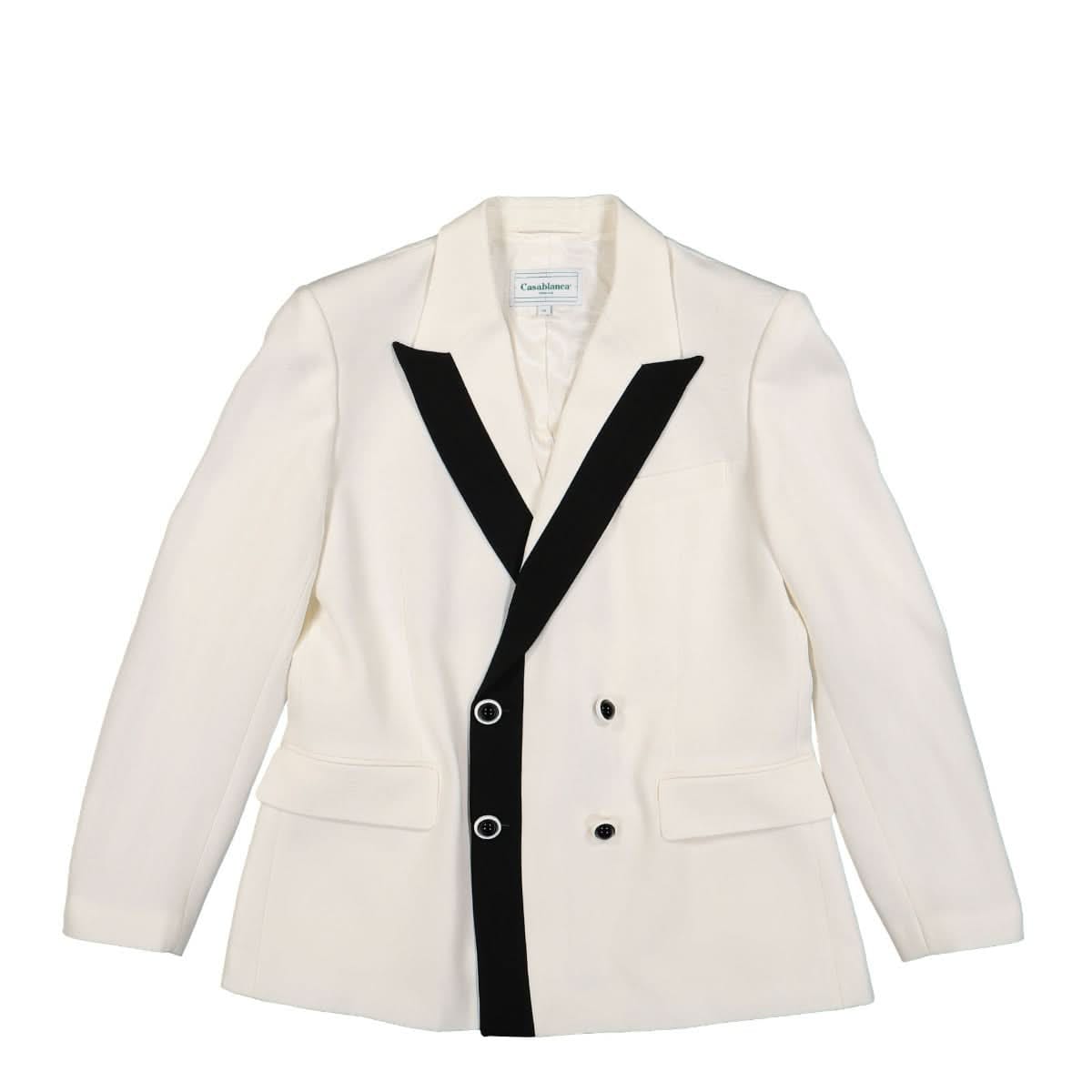 Casablanca Contrast Lapel Double Breasted Blazer