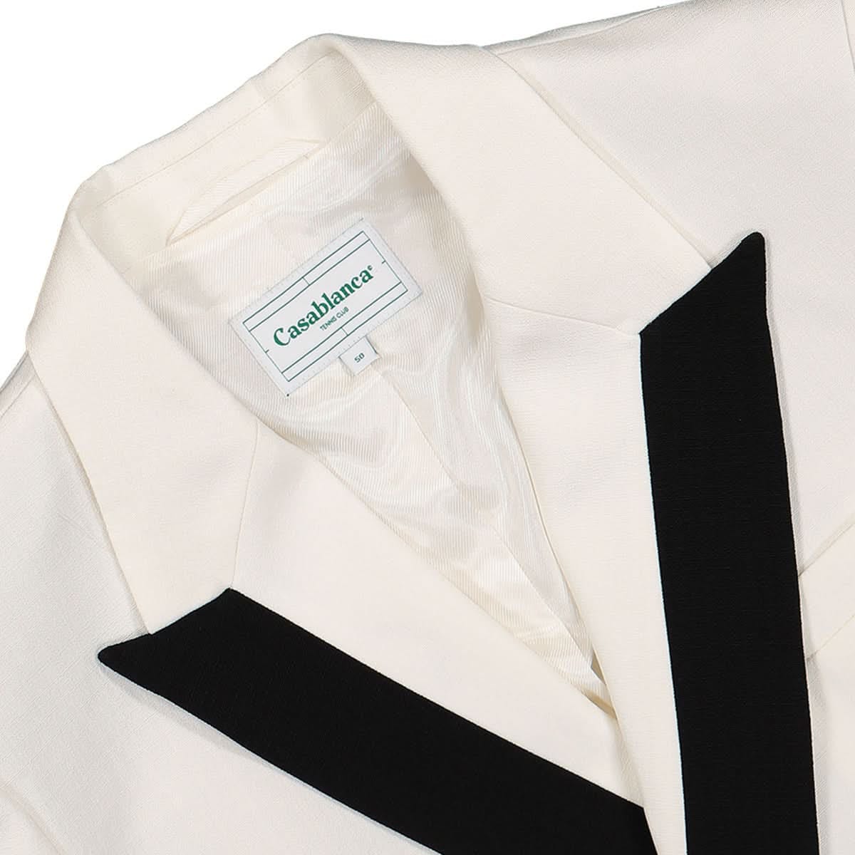 Casablanca Contrast Lapel Double Breasted Blazer