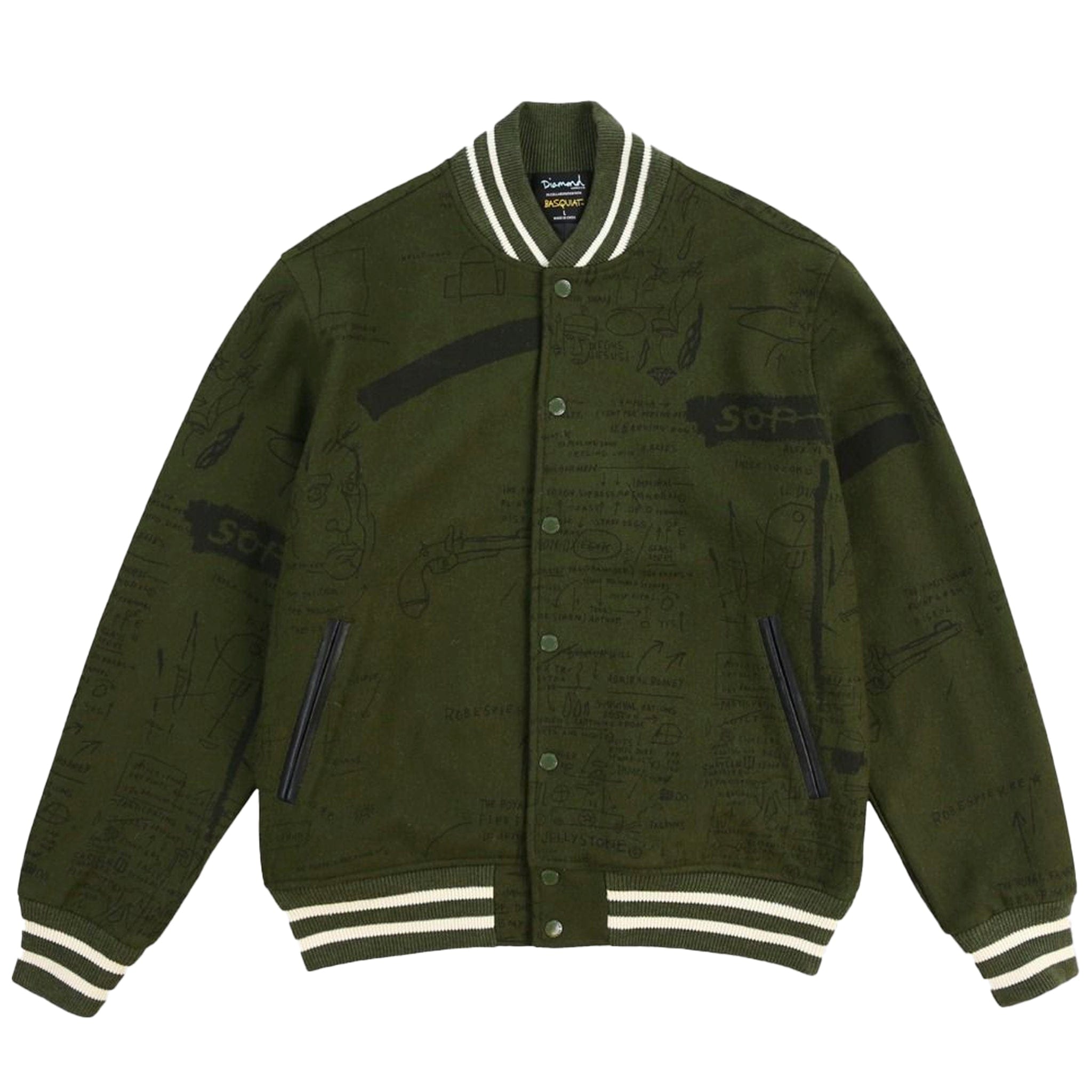 Diamond Supply Co. BASQUIAT VARISTY WOOL JACKET