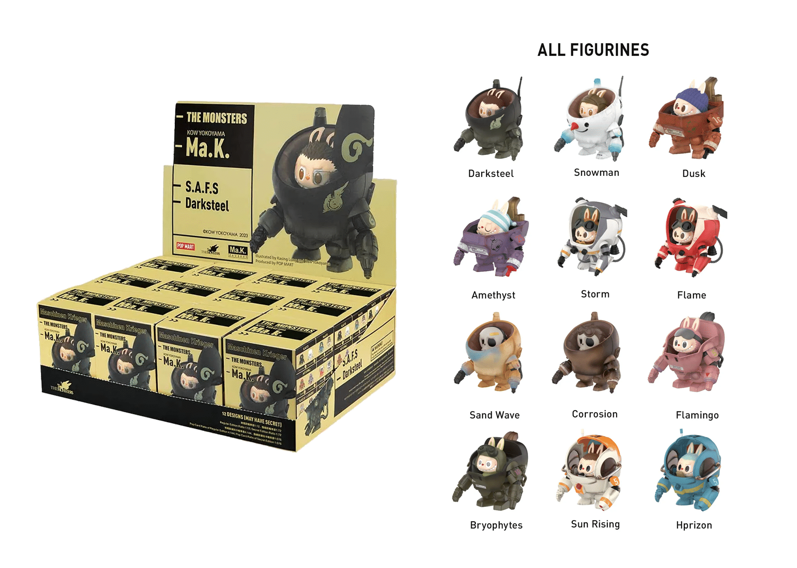 Pop Mart (labubu) The Monsters x Kow Yokoyama MA.K.Series Figure Single Blind Box