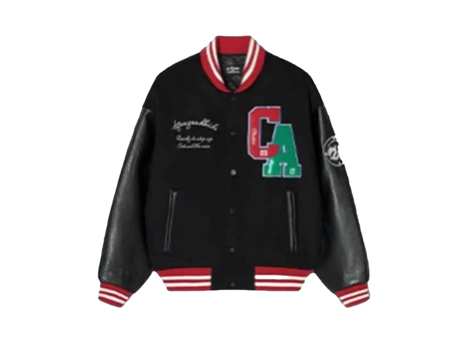 A Few Good Kids x Clot Dragon Logo Baseball Jacket Black