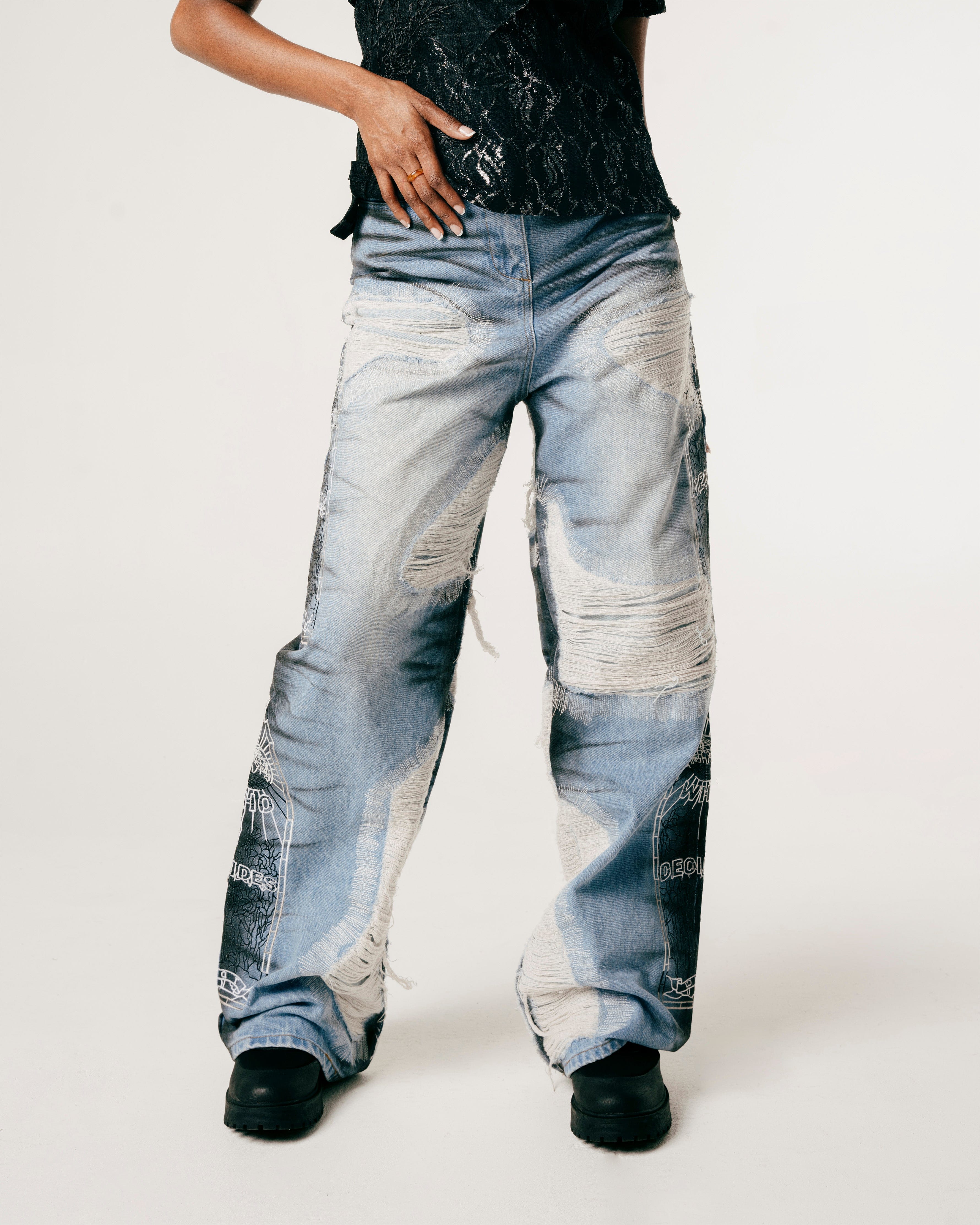 WHO Decides WAR WOMEN'S NOIR STRIPE DENIM