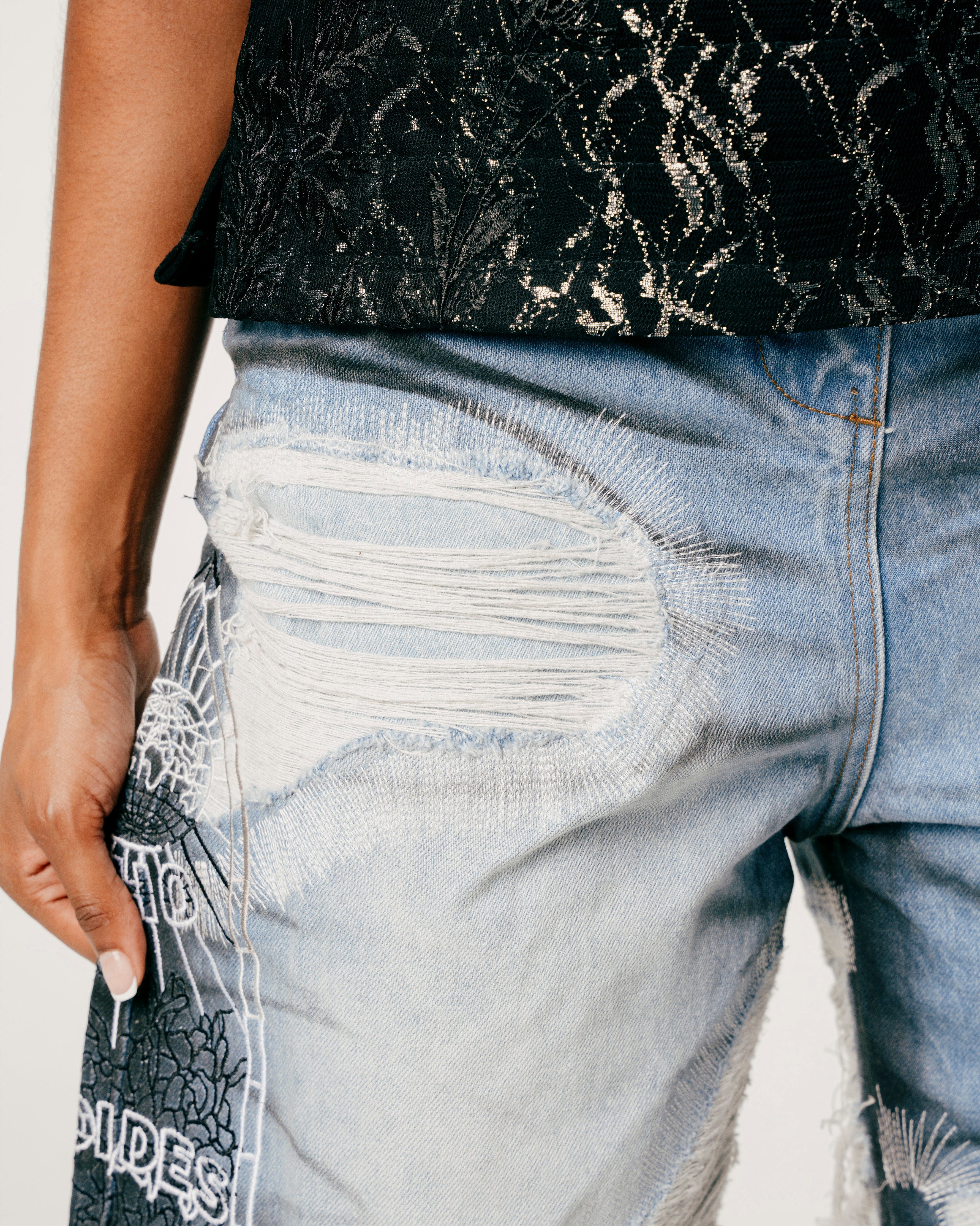 WHO Decides WAR WOMEN'S NOIR STRIPE DENIM