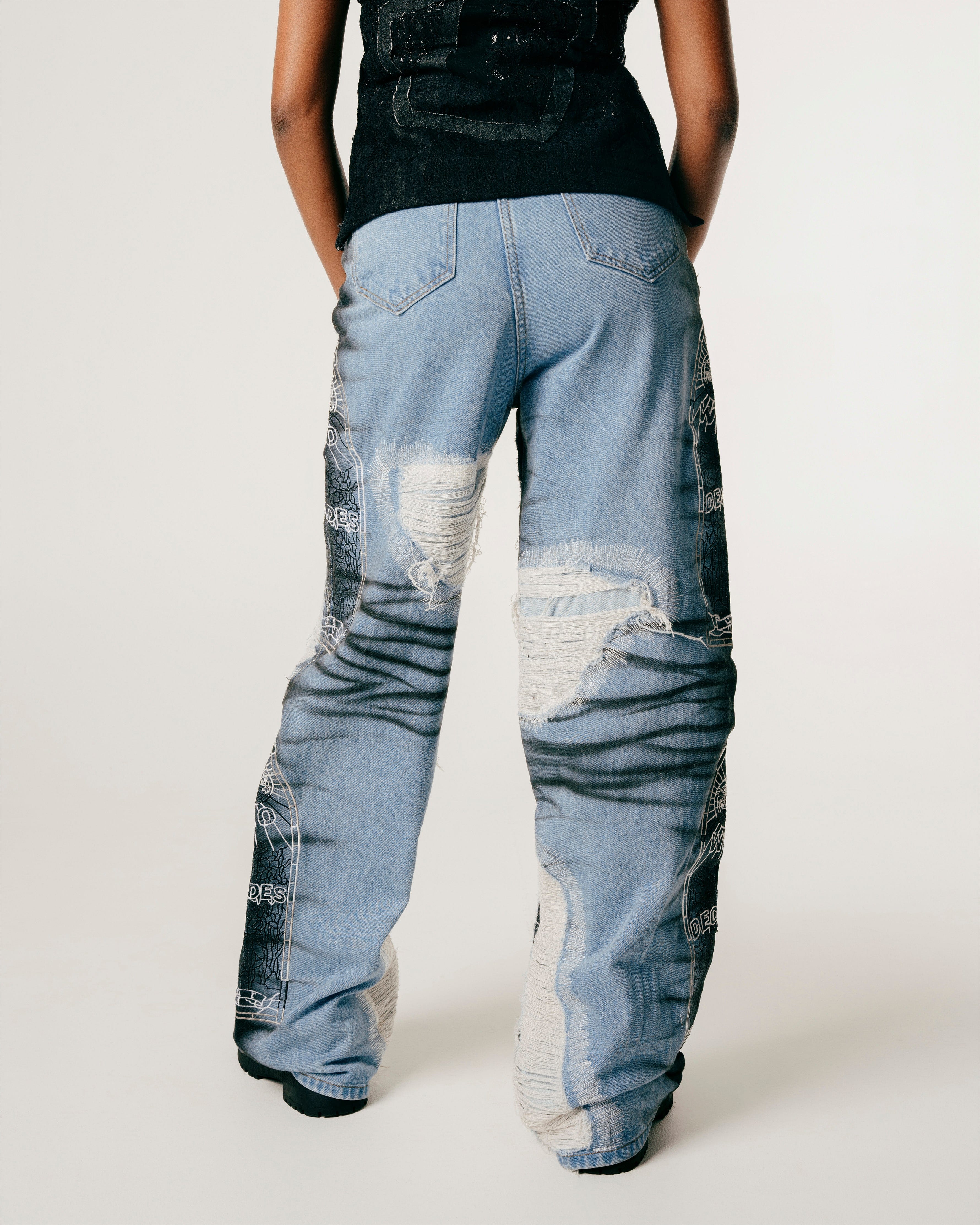 WHO Decides WAR WOMEN'S NOIR STRIPE DENIM