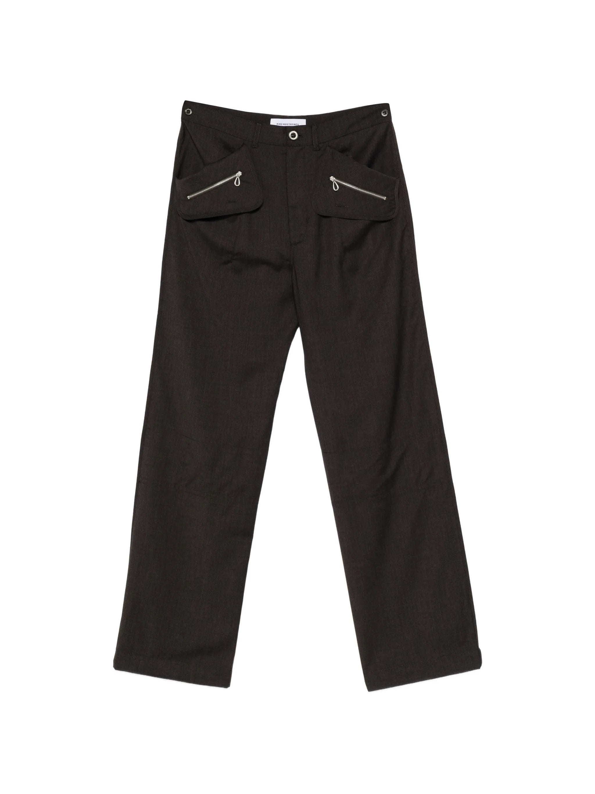 Kiko Kostadinov Komlo zipped wool trousers