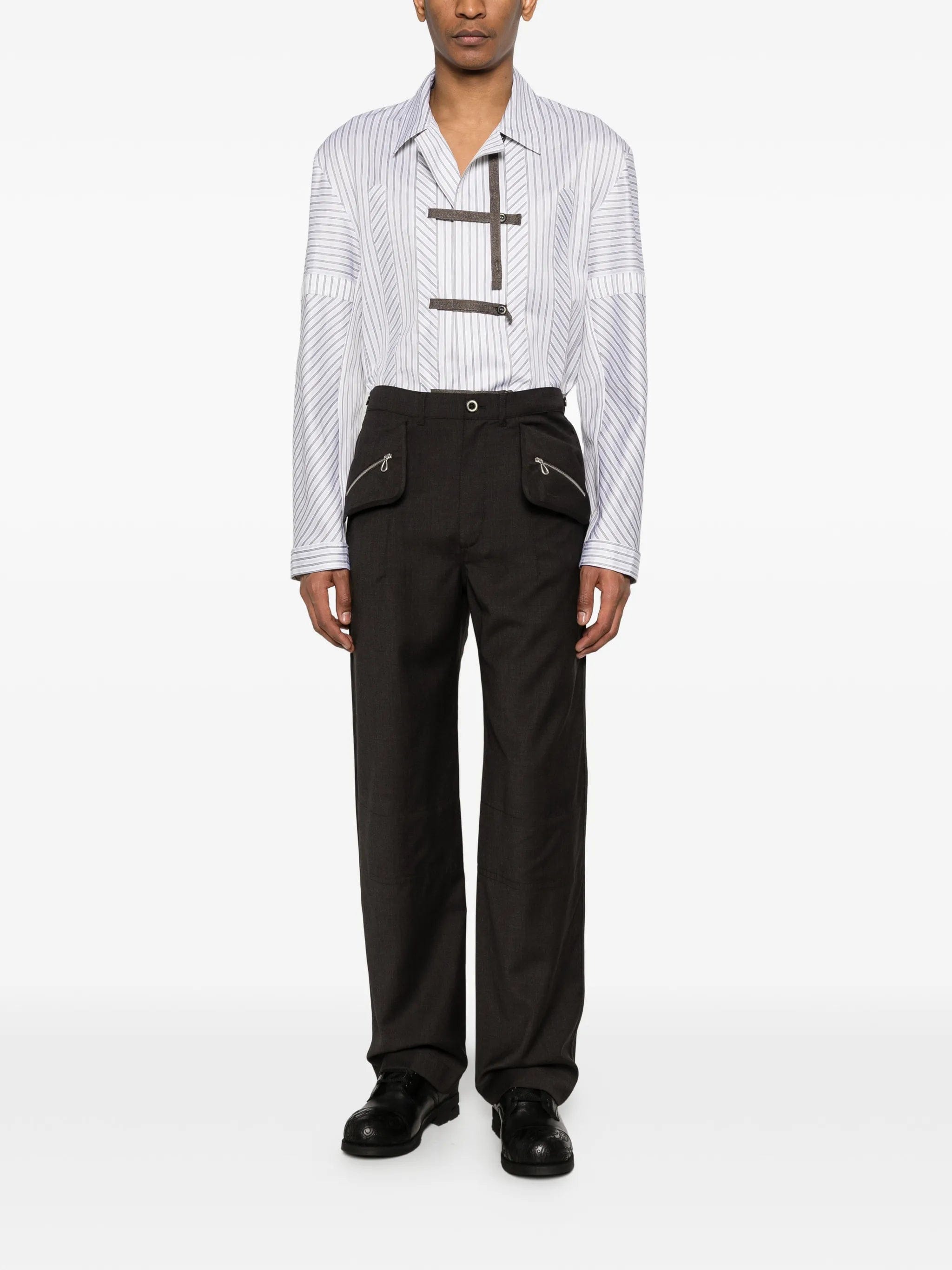 Kiko Kostadinov Komlo zipped wool trousers