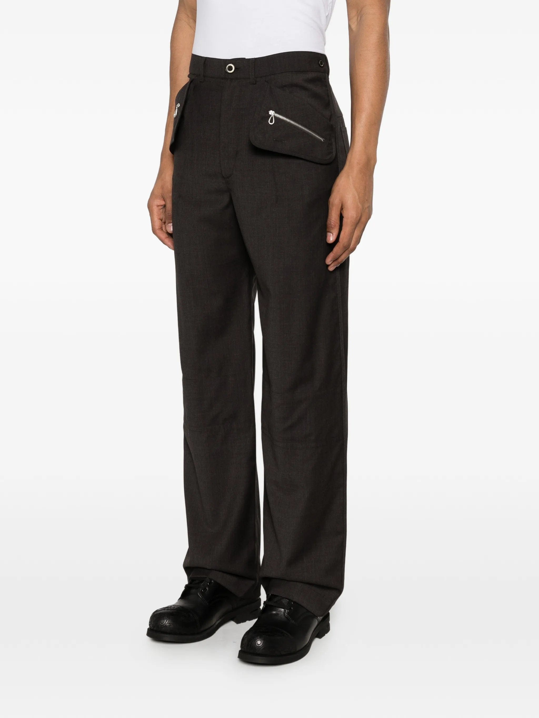 Kiko Kostadinov Komlo zipped wool trousers