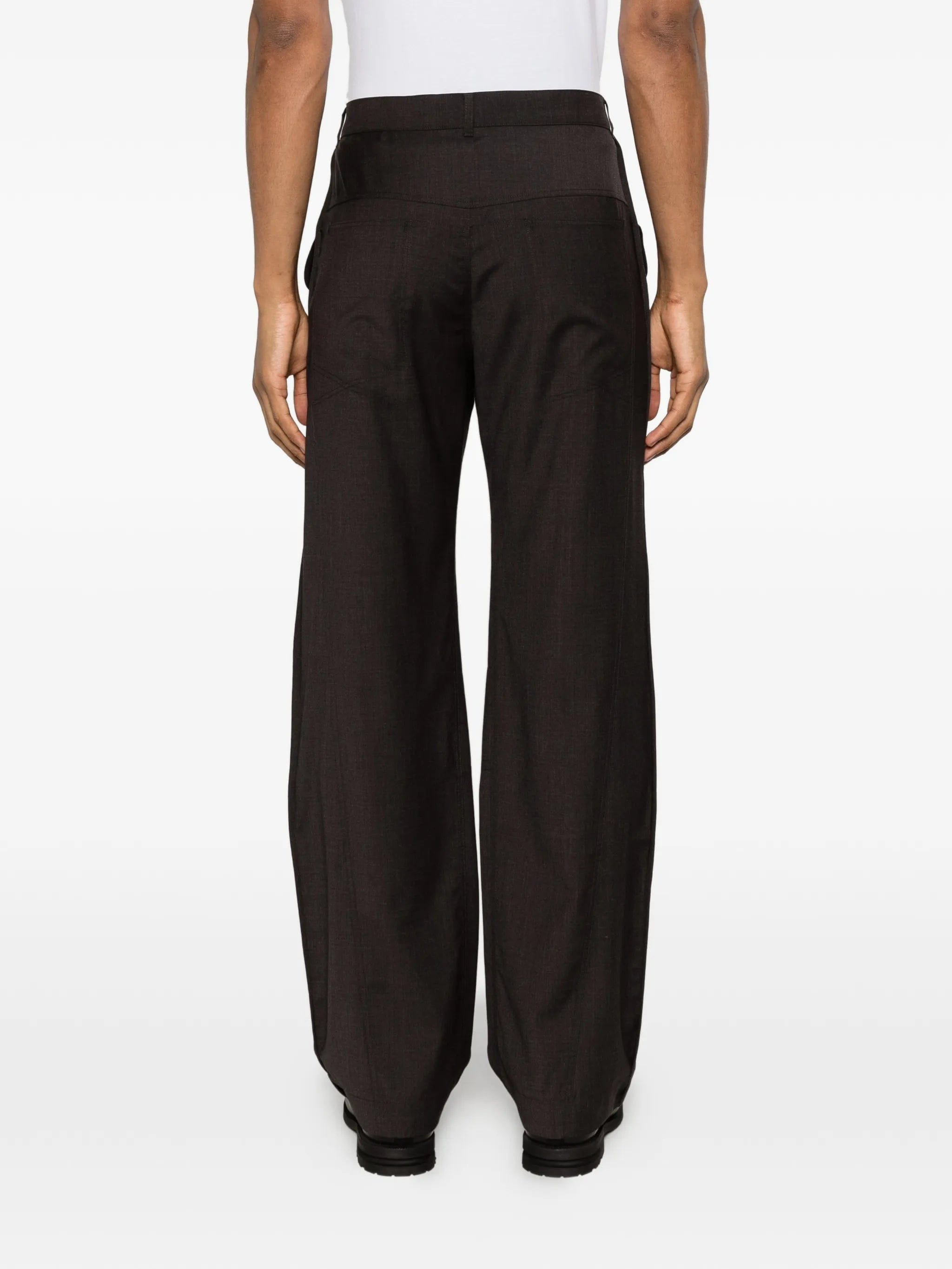 Kiko Kostadinov Komlo zipped wool trousers