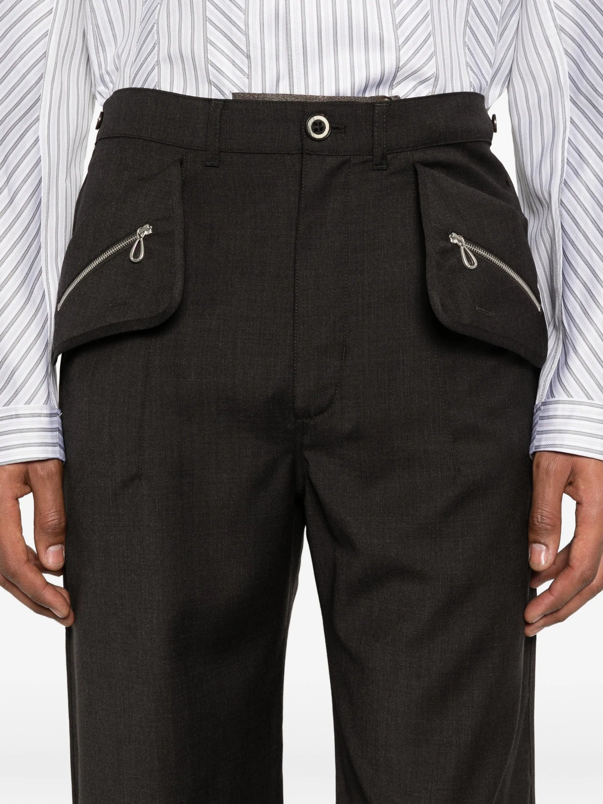 Kiko Kostadinov Komlo zipped wool trousers