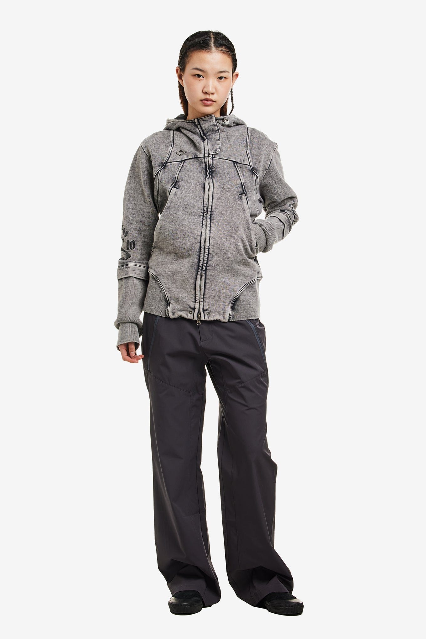 MSCHF EYELET PANELED STRAIGHT PANTS