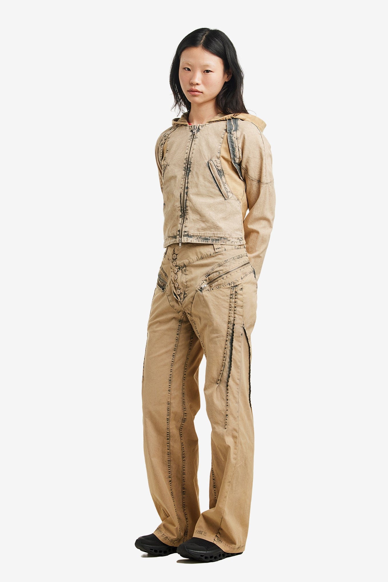 MSCHF BLEACHED PINTUCK PANTS