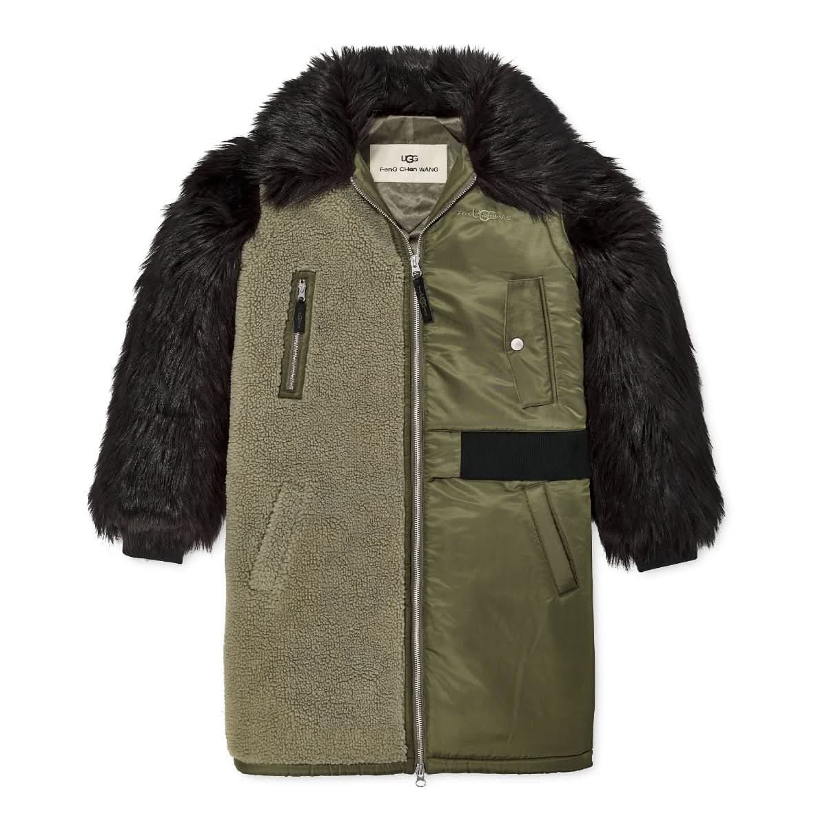 Feng Chen Wang x UGG Faux Fur Long Coat