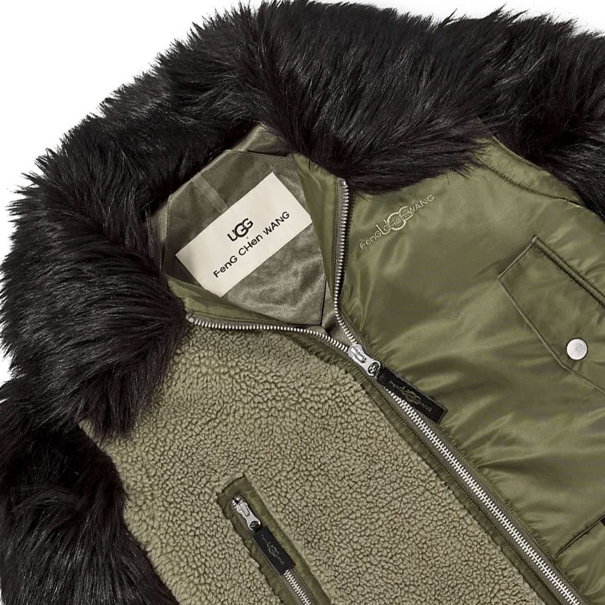 Feng Chen Wang x UGG Faux Fur Long Coat