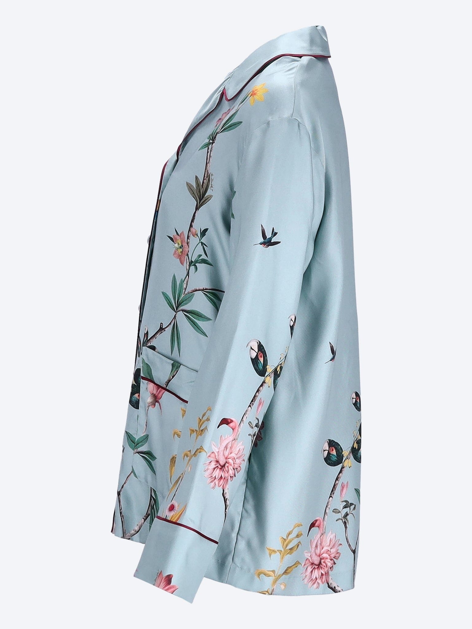 LA Doublej Zooflora panel pajama shirt