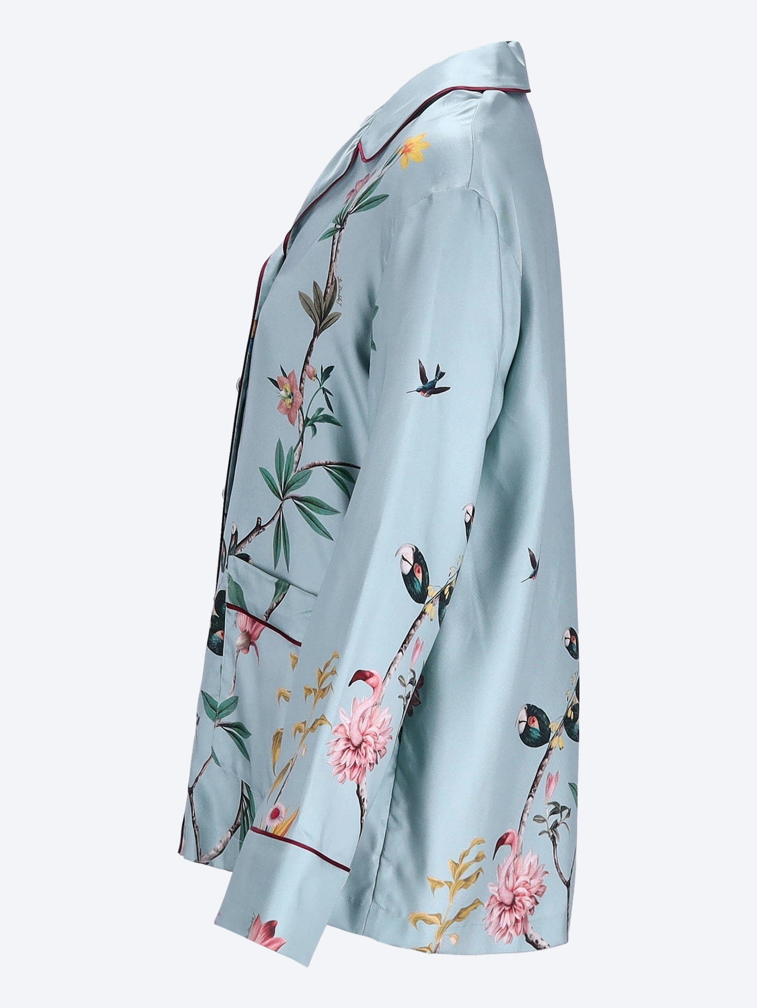 LA Doublej Zooflora panel pajama shirt