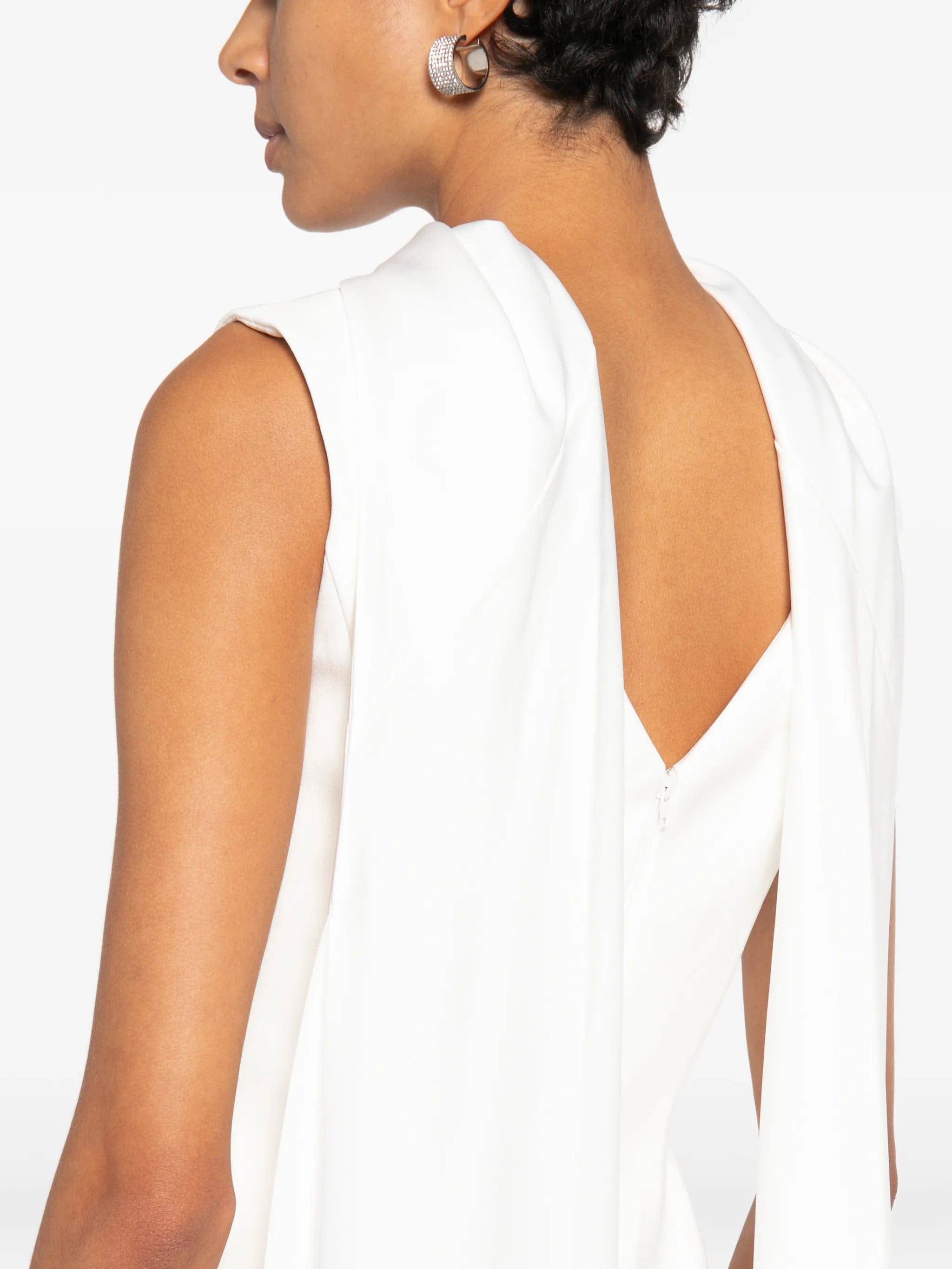 Solace London Annie peplum - waist draped - panel maxi dress