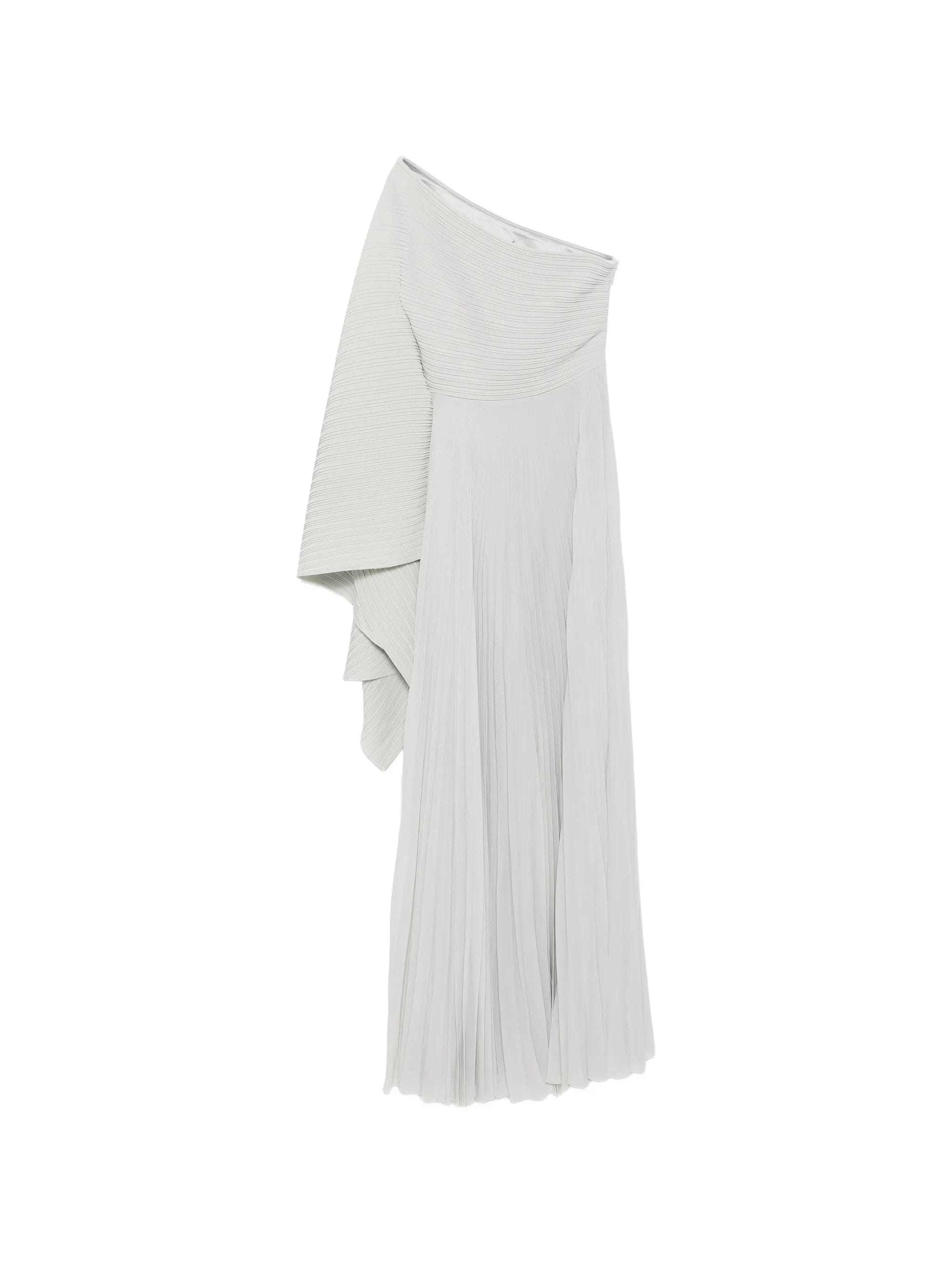 Solace London Maci pleated one - shoulder maxi dress