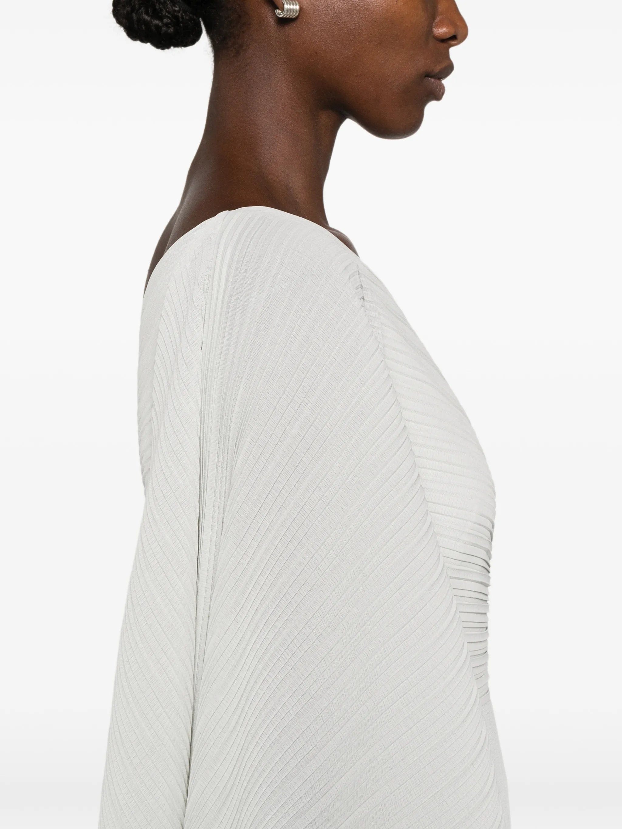 Solace London Maci pleated one - shoulder maxi dress