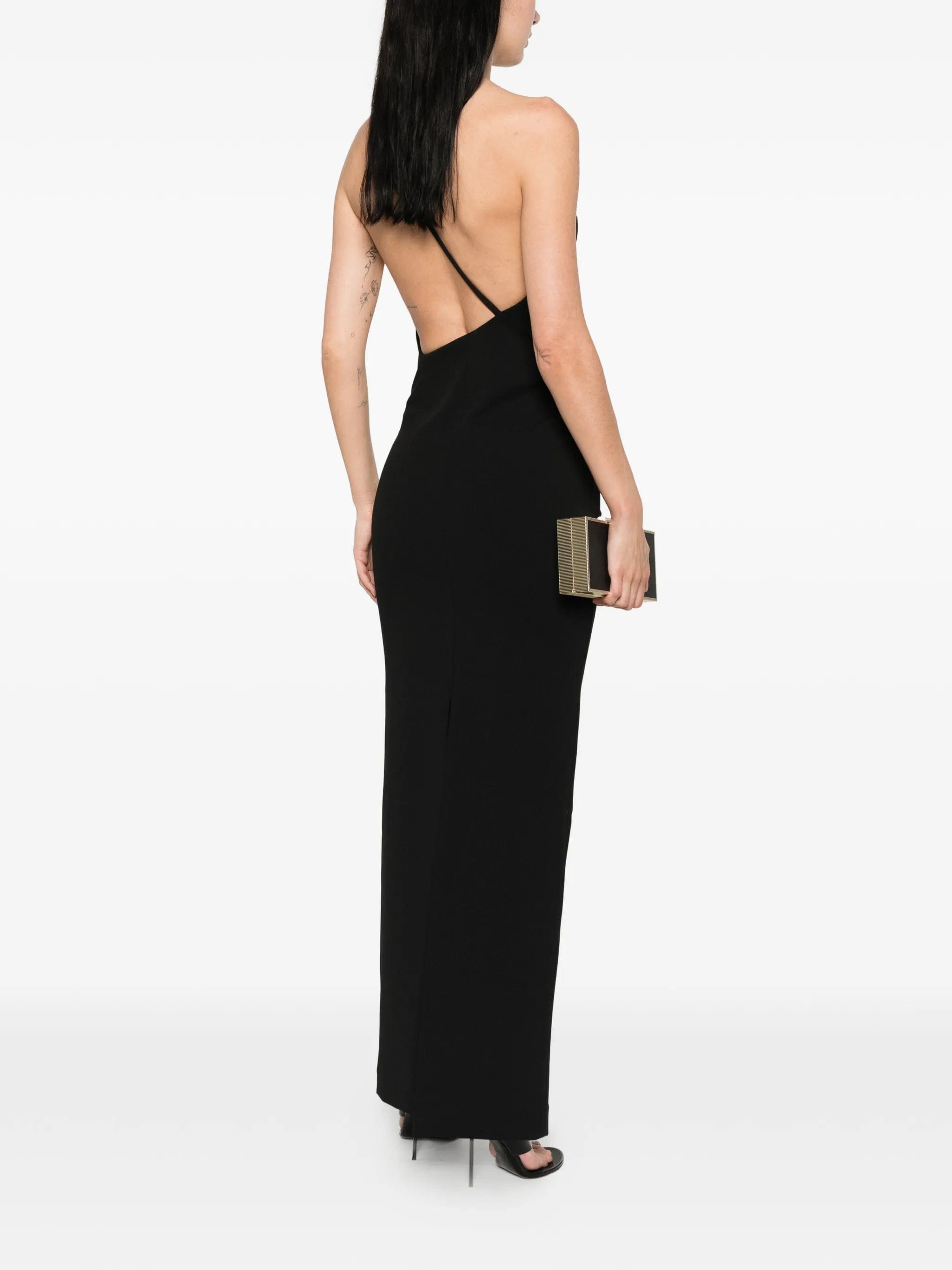 Solace London Alexandra asymmetric - strap maxi dress